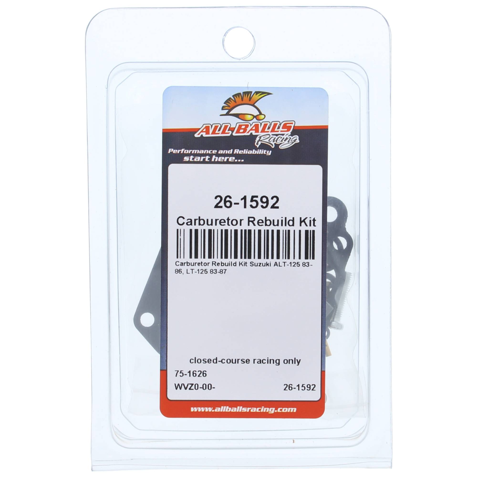 All Balls Carburetor Rebuild Kit 26-1592 for Suzuki ALT 125 83-86, LT 125 83-87