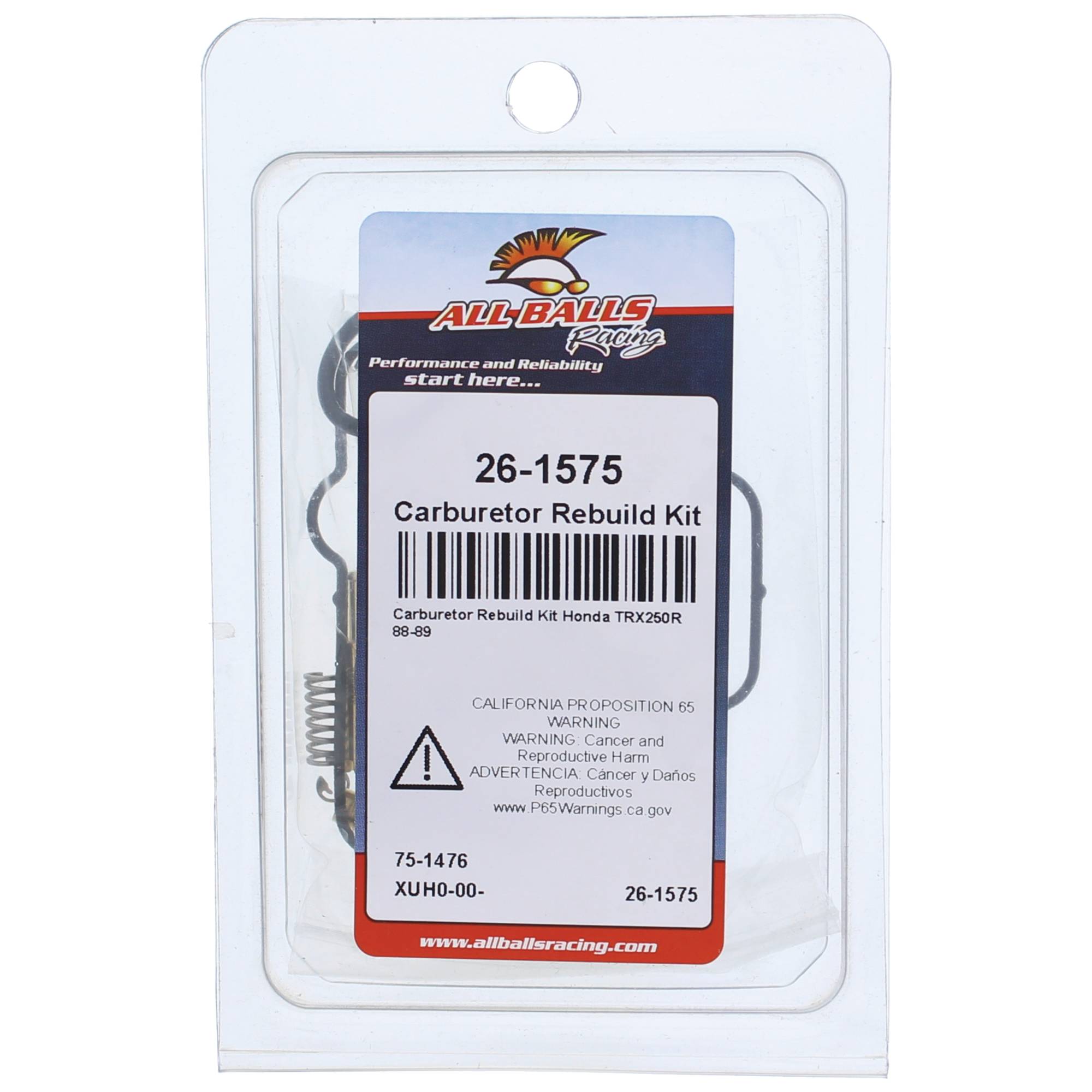 All Balls Carburetor Kit, Complete 26-1575 for Honda TRX 250 R 88-89