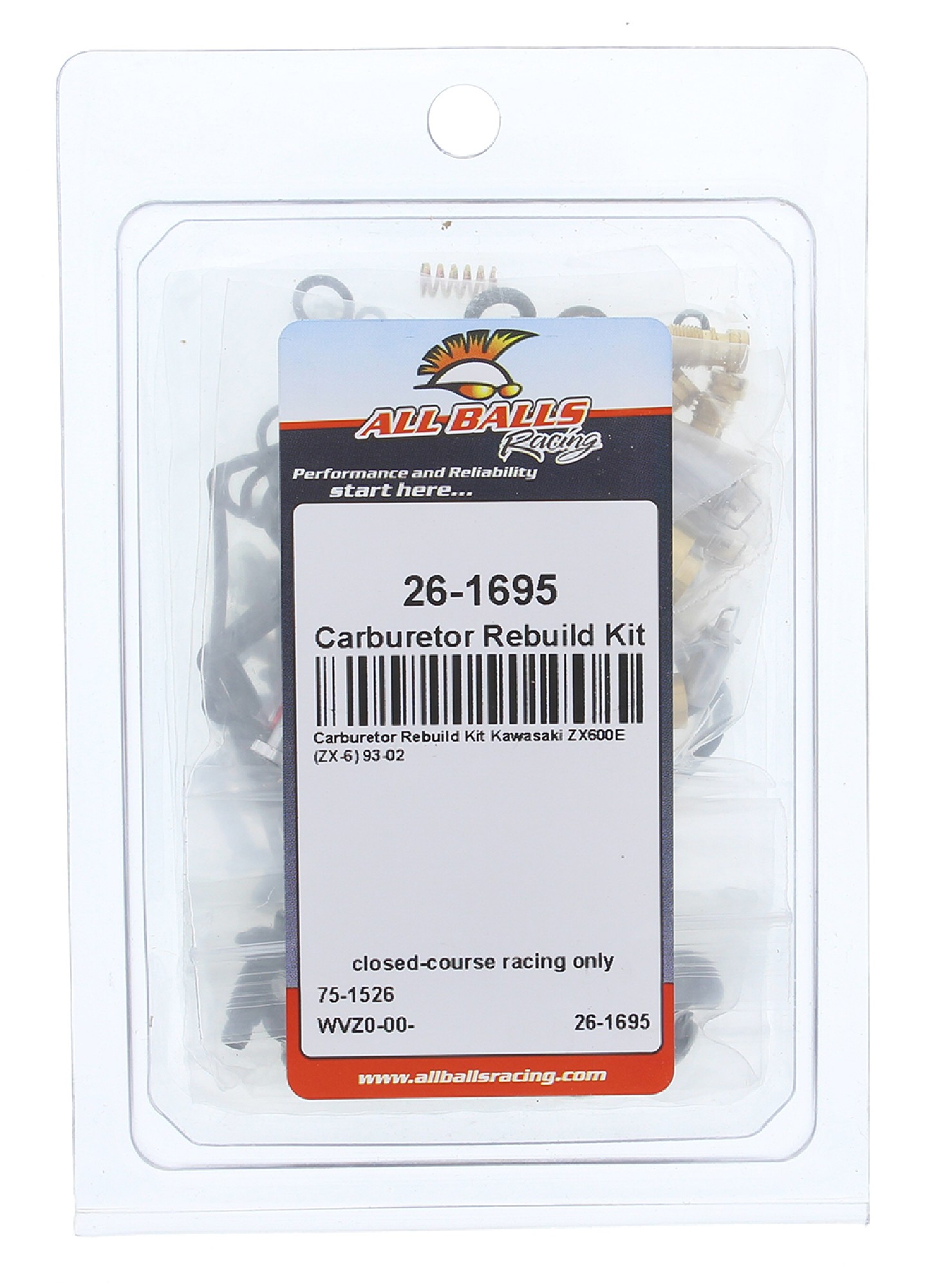 All Balls Carburetor Rebuild Kit 26-1695 for Kawasaki ZX 6 (ZX 600E) 93-02