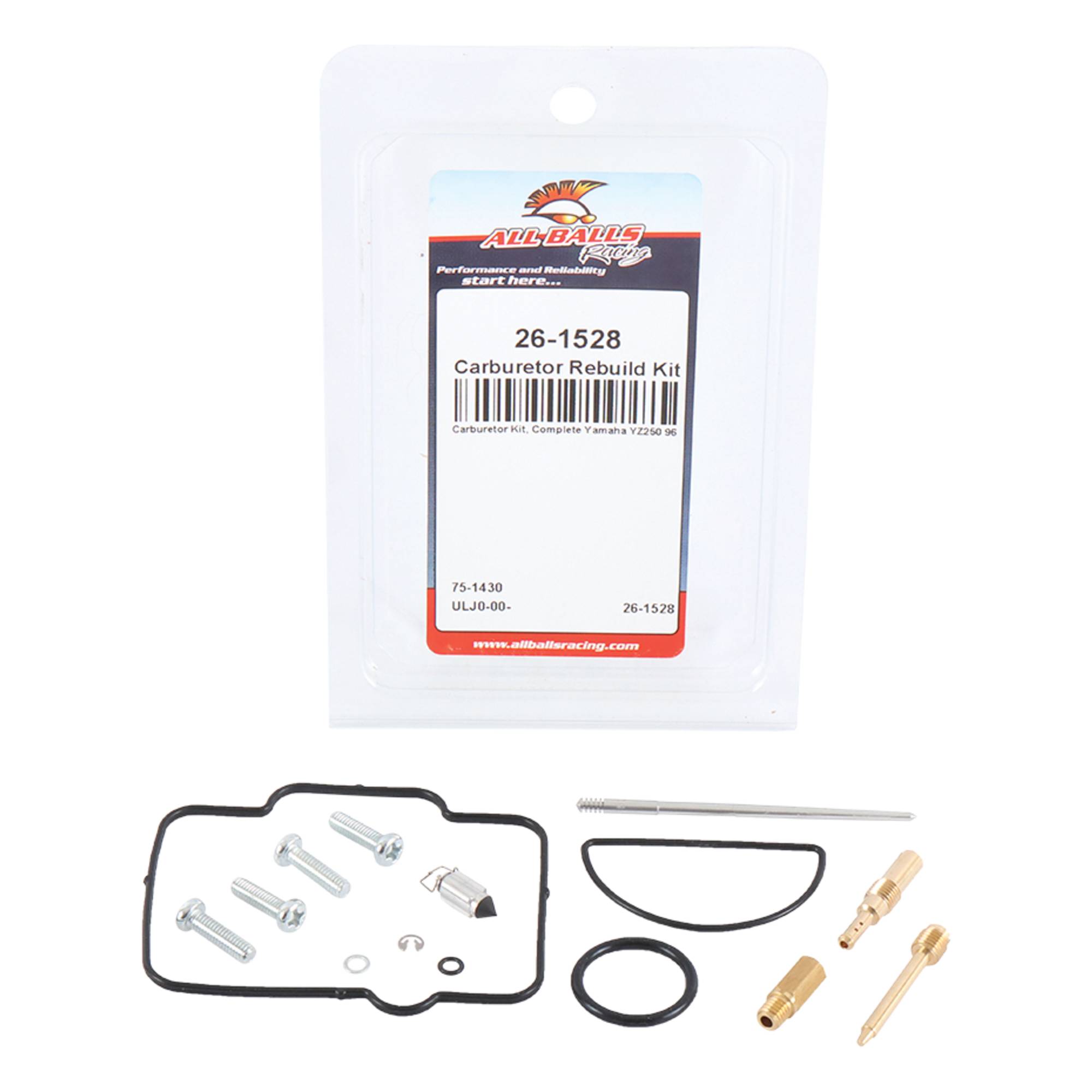 All Balls Carburetor Kit, Complete 26-1528 for Yamaha YZ250 96