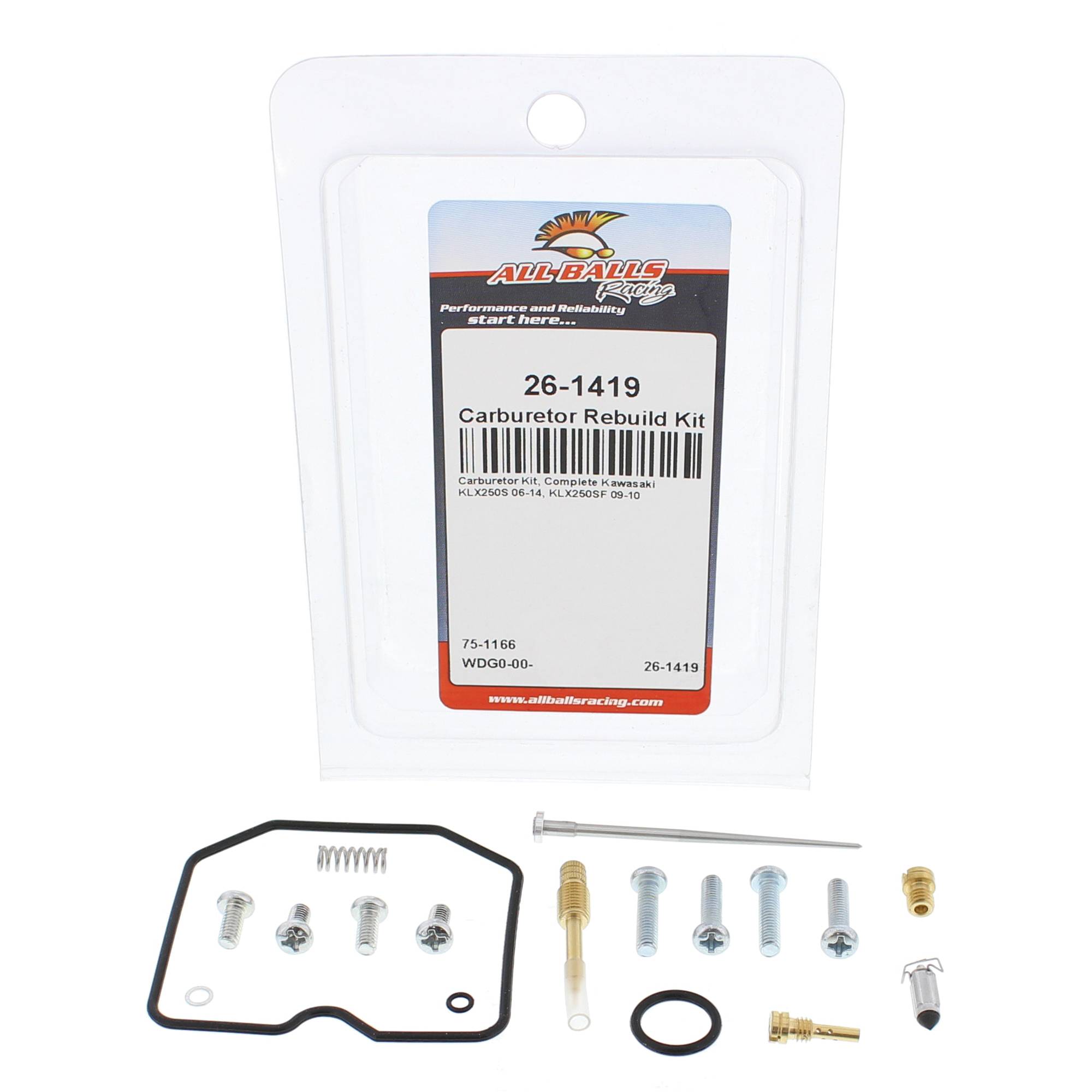 All Balls Carburetor Rebuild Kit 26-1419 for Kawasaki KLX 250 S 06-14