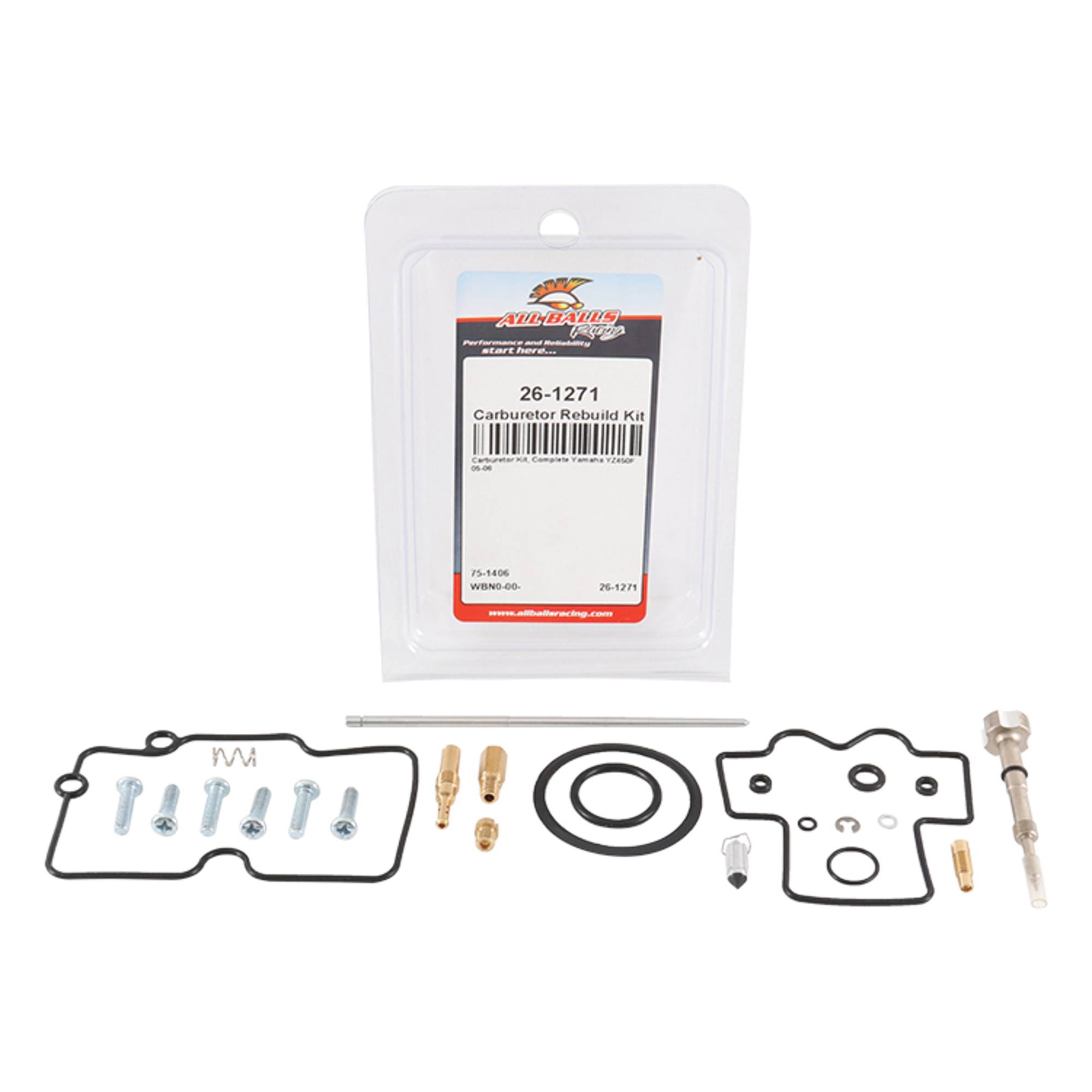 All Balls Carburetor Rebuild Kit 26-1271 for Yamaha YZ450F 05 06