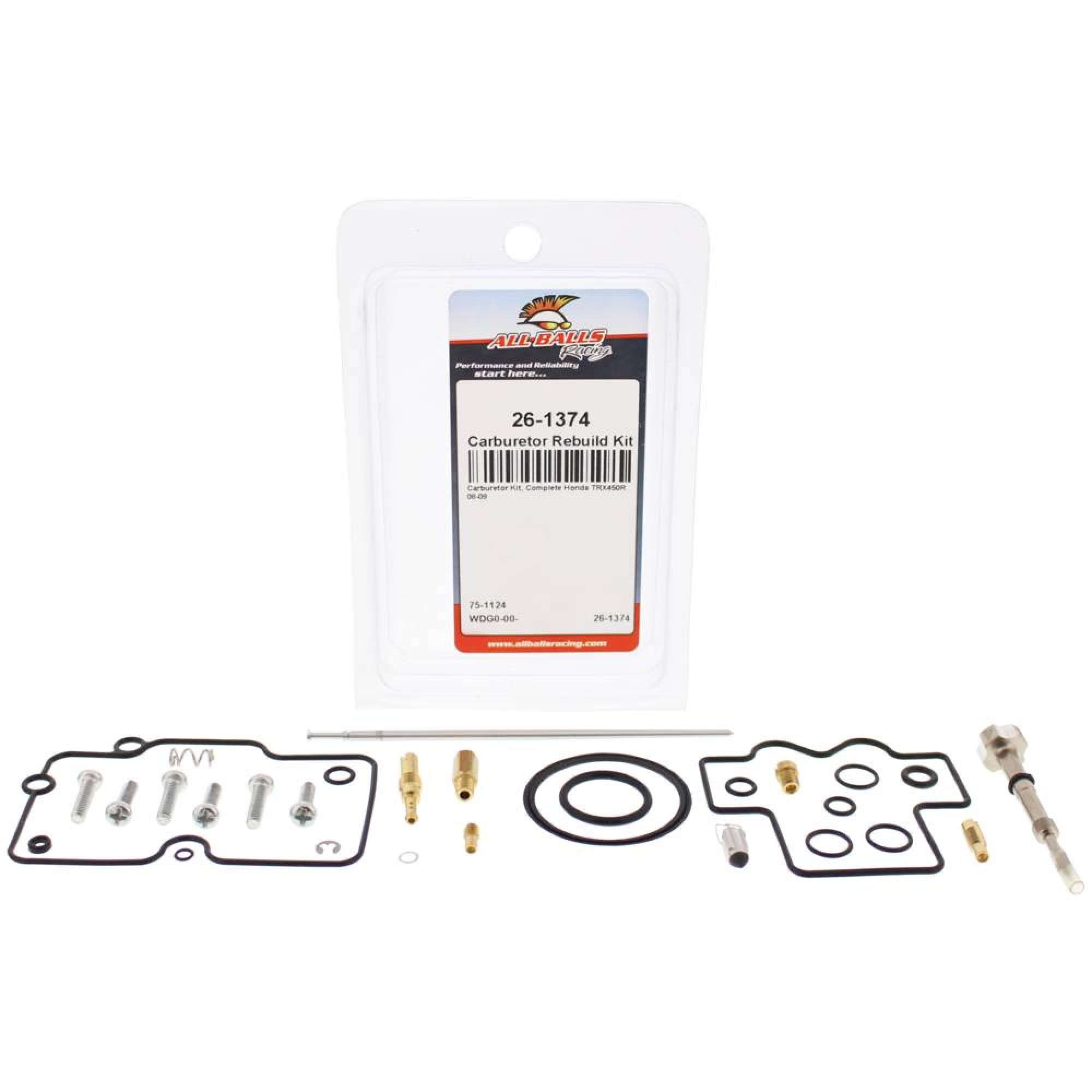 All Balls Carburetor Rebuild Kit 26-1374 for Honda TRX 450 R 2008-2009