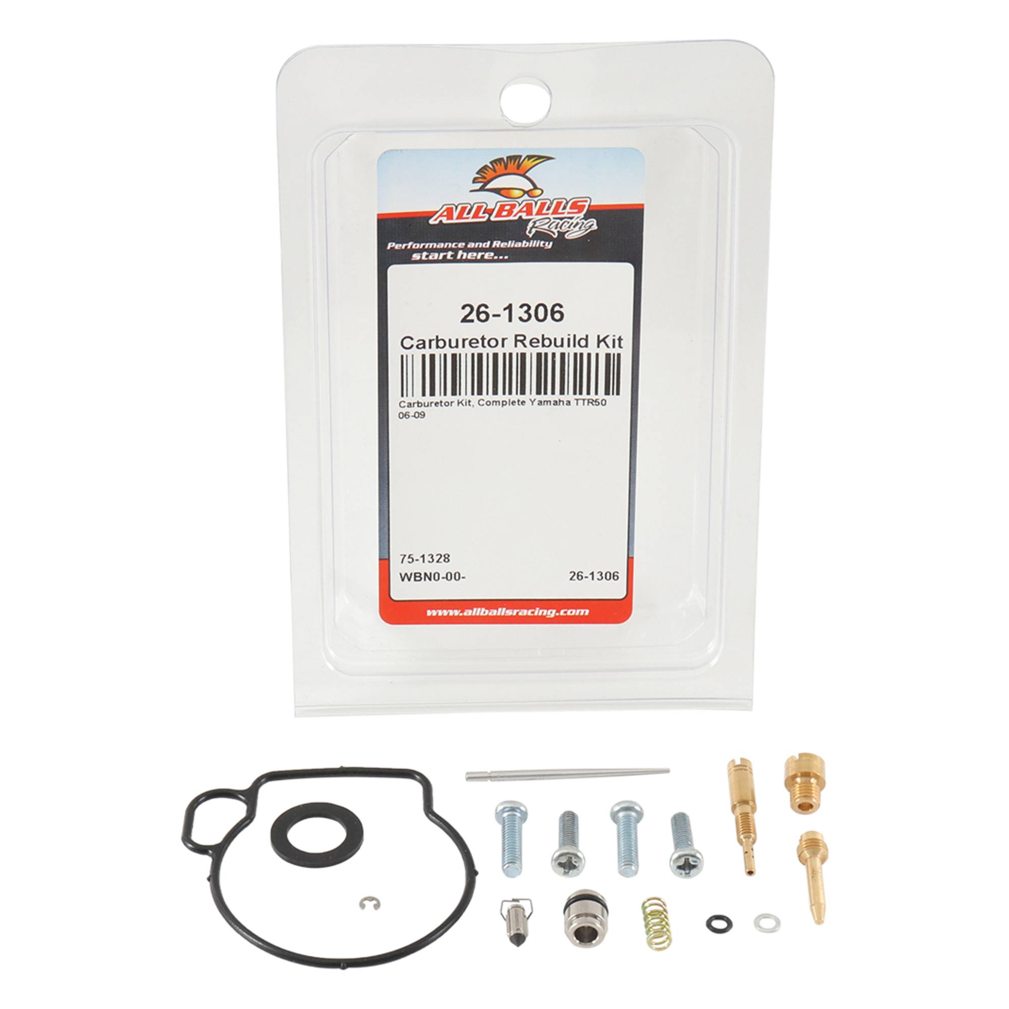 All Balls Carburetor Rebuild Kit 26-1306 for Yamaha TTR50 06-09