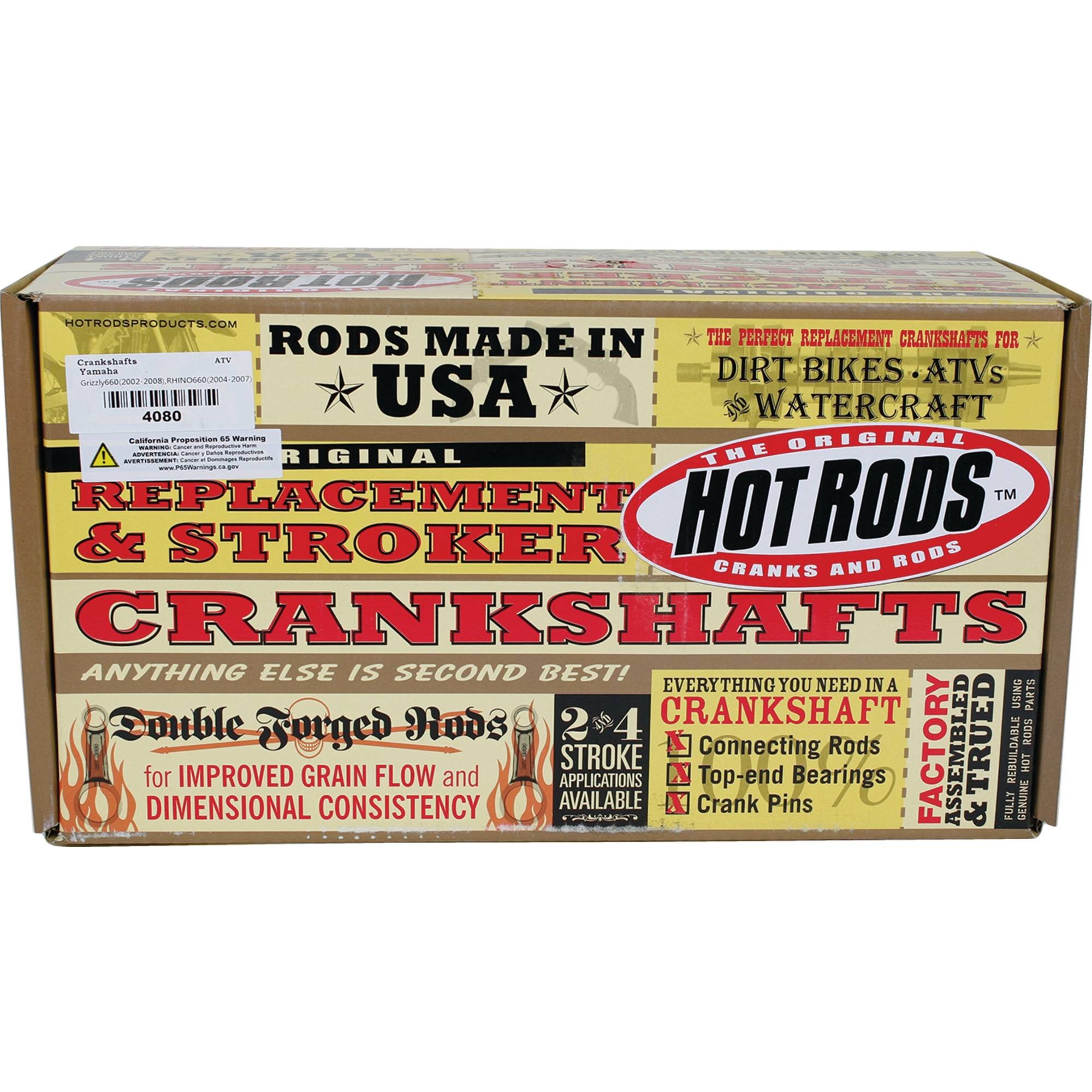 Crankshaft For Yamaha YFM 660 F Grizzly 4x4 2002-08, YXR 660F Rhino 2004-07 4080