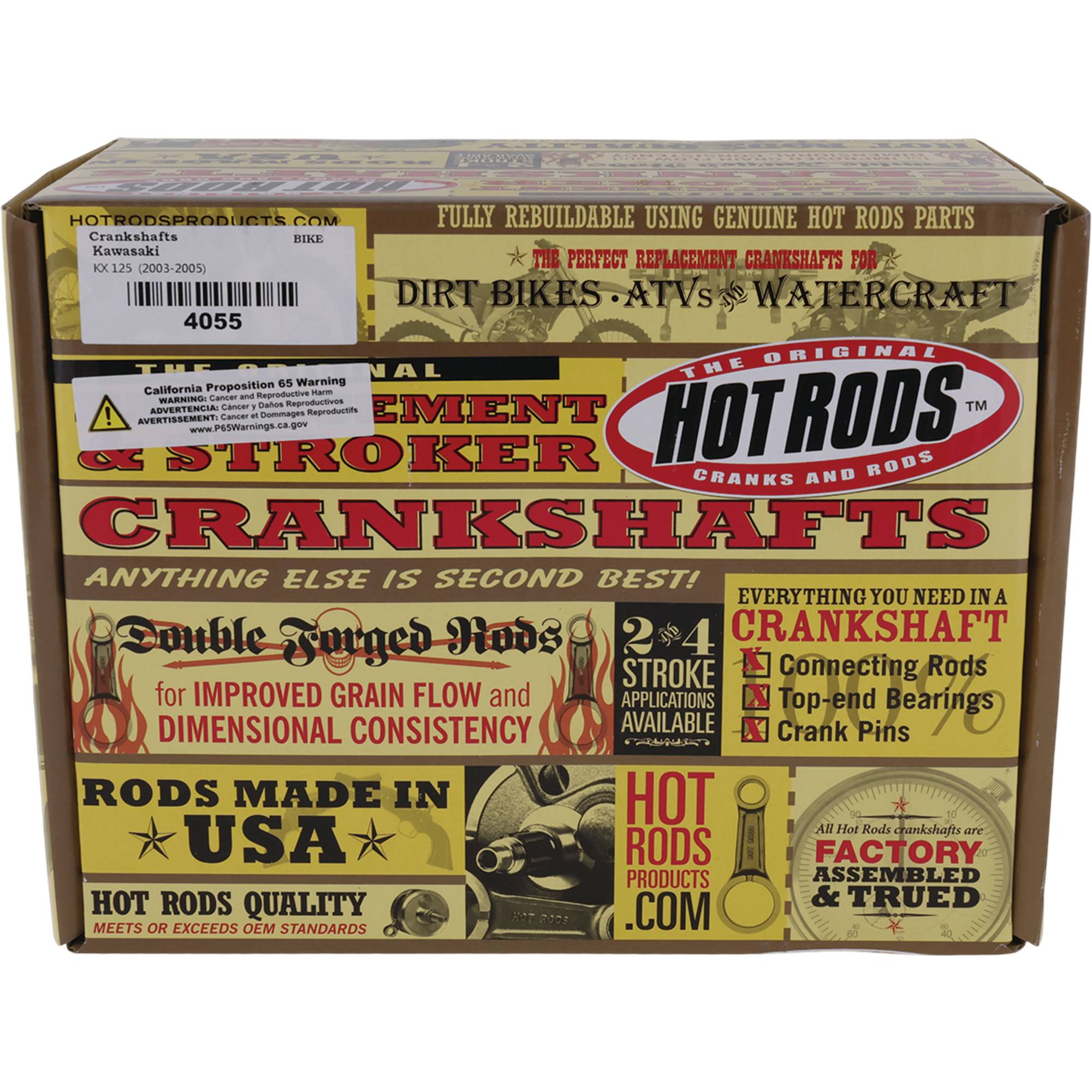 Crankshaft For Kawasaki KX 125 2003-2005 Final 125cc Displacement; 4055