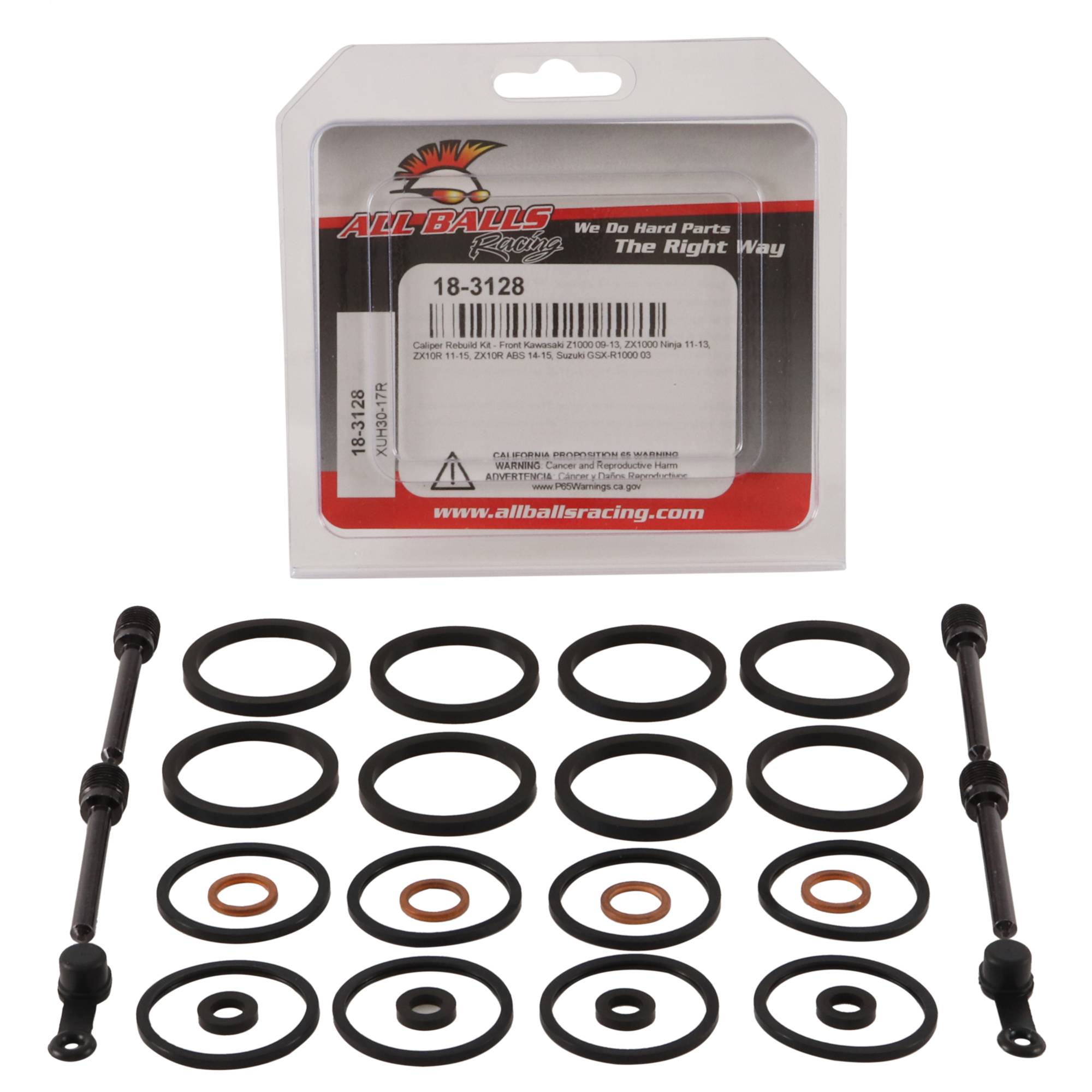 All Balls Front Caliper Rebuild Kit 18-3128 for Kawasaki Ninja 1000 11-13