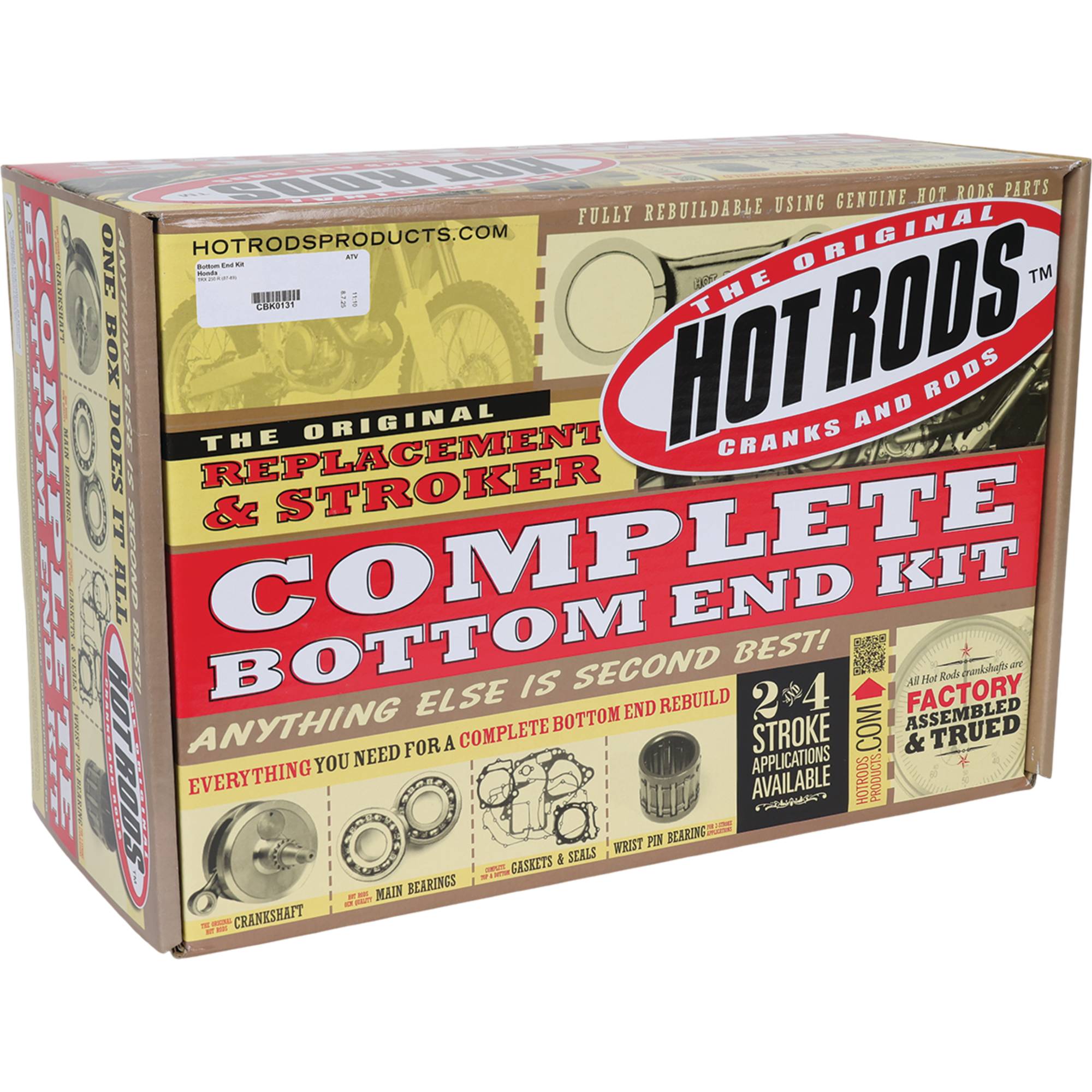 Hot Rods Stroker Bottom End Kit for Honda TRX 250 R 1987-1989 CBK0131