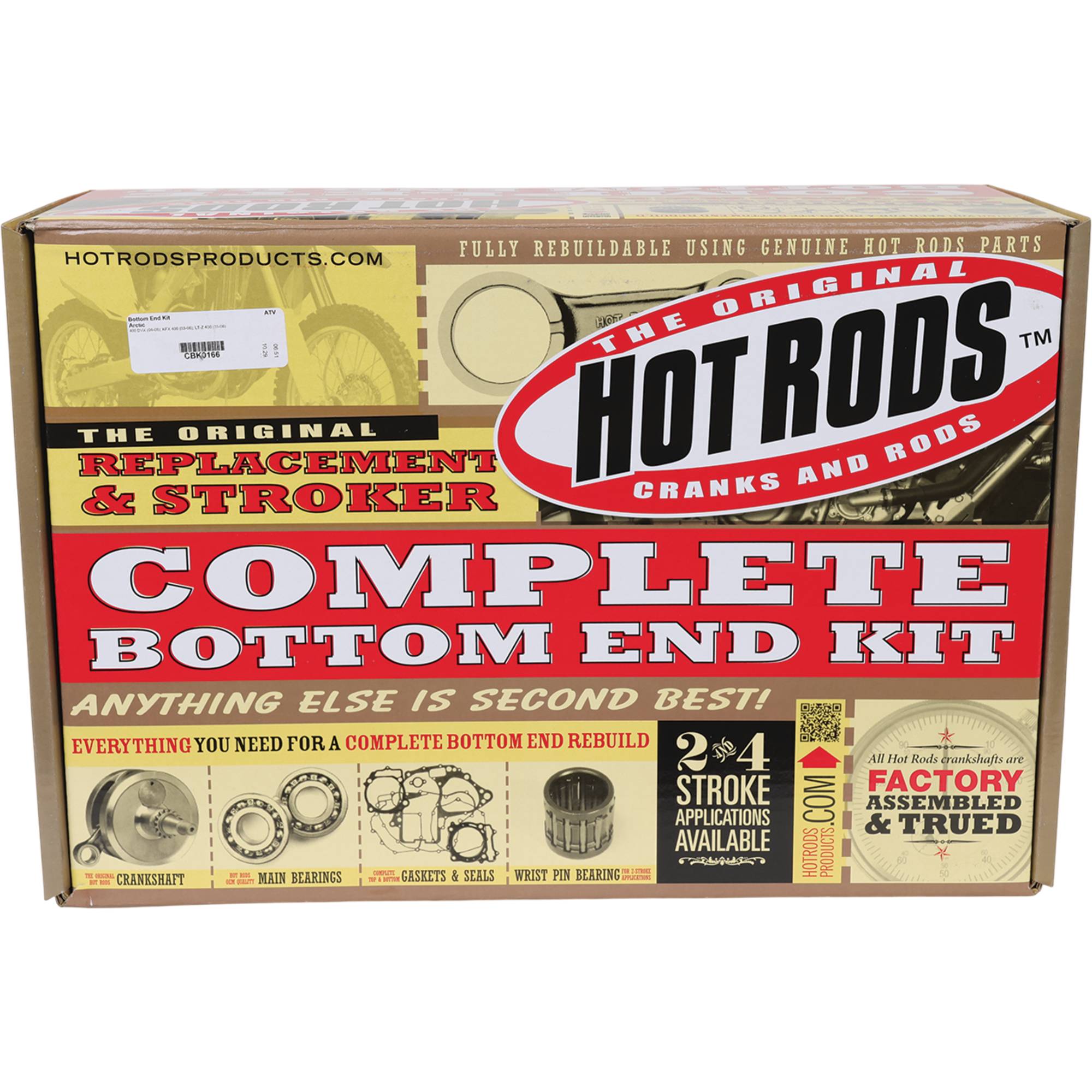 Hot Rods Stroker Bottom End Kit for Arctic Cat 400 DVX 2004-2008 CBK0166