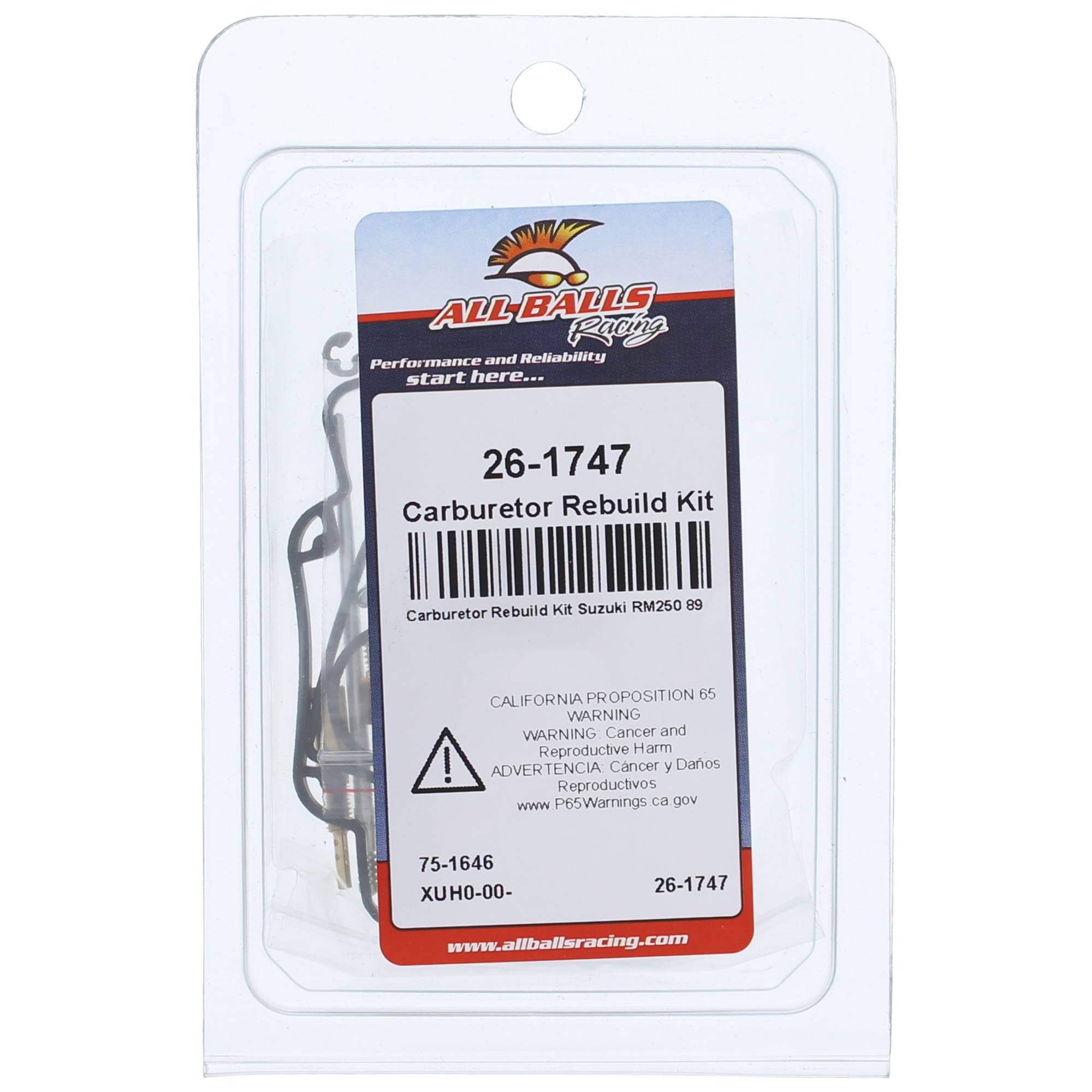 All Balls Carburetor Rebuild Kit 26-1747 for Suzuki RM 250 89