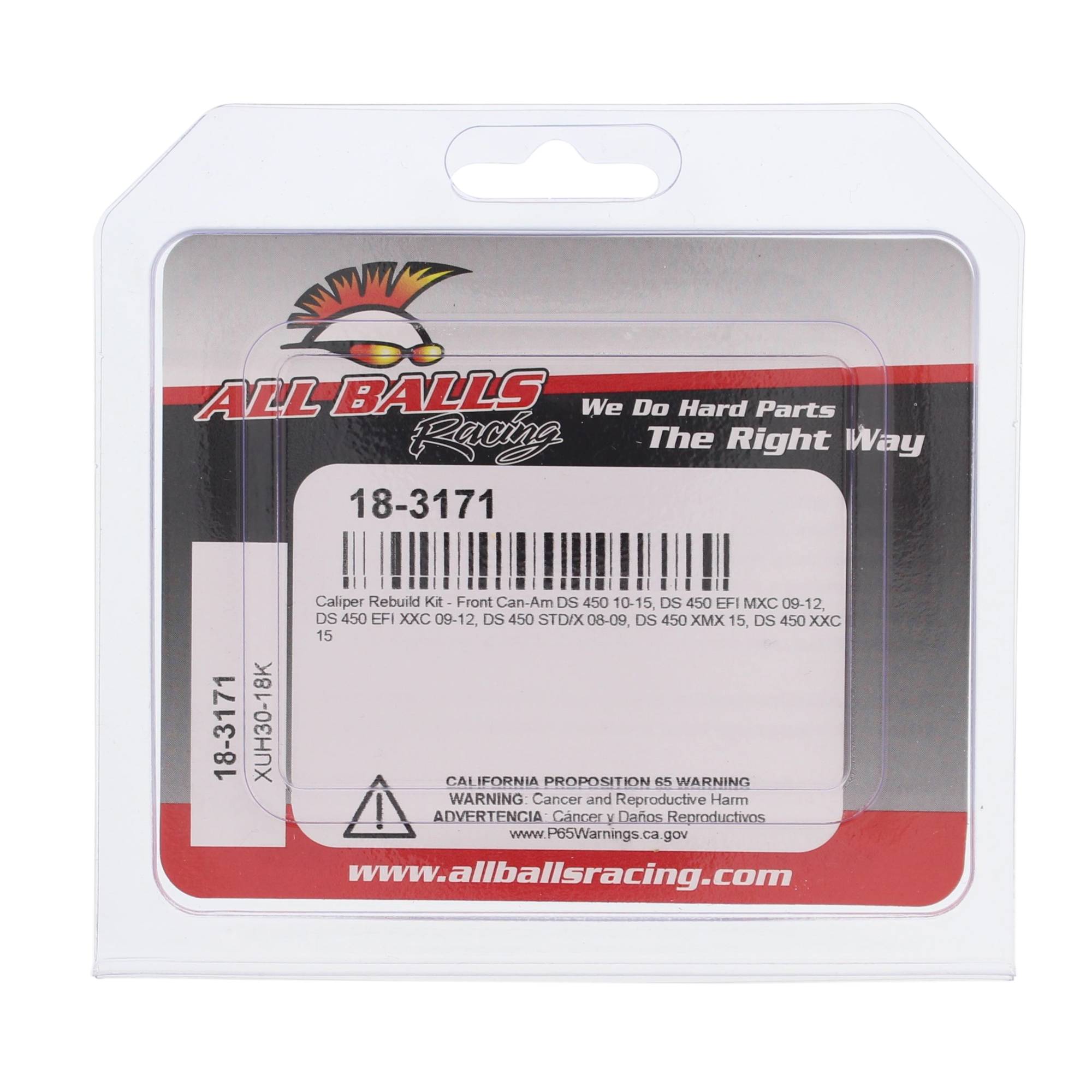 All Balls Front Caliper Rebuild Kit 18-3171 for Can-Am DS 450 10-15