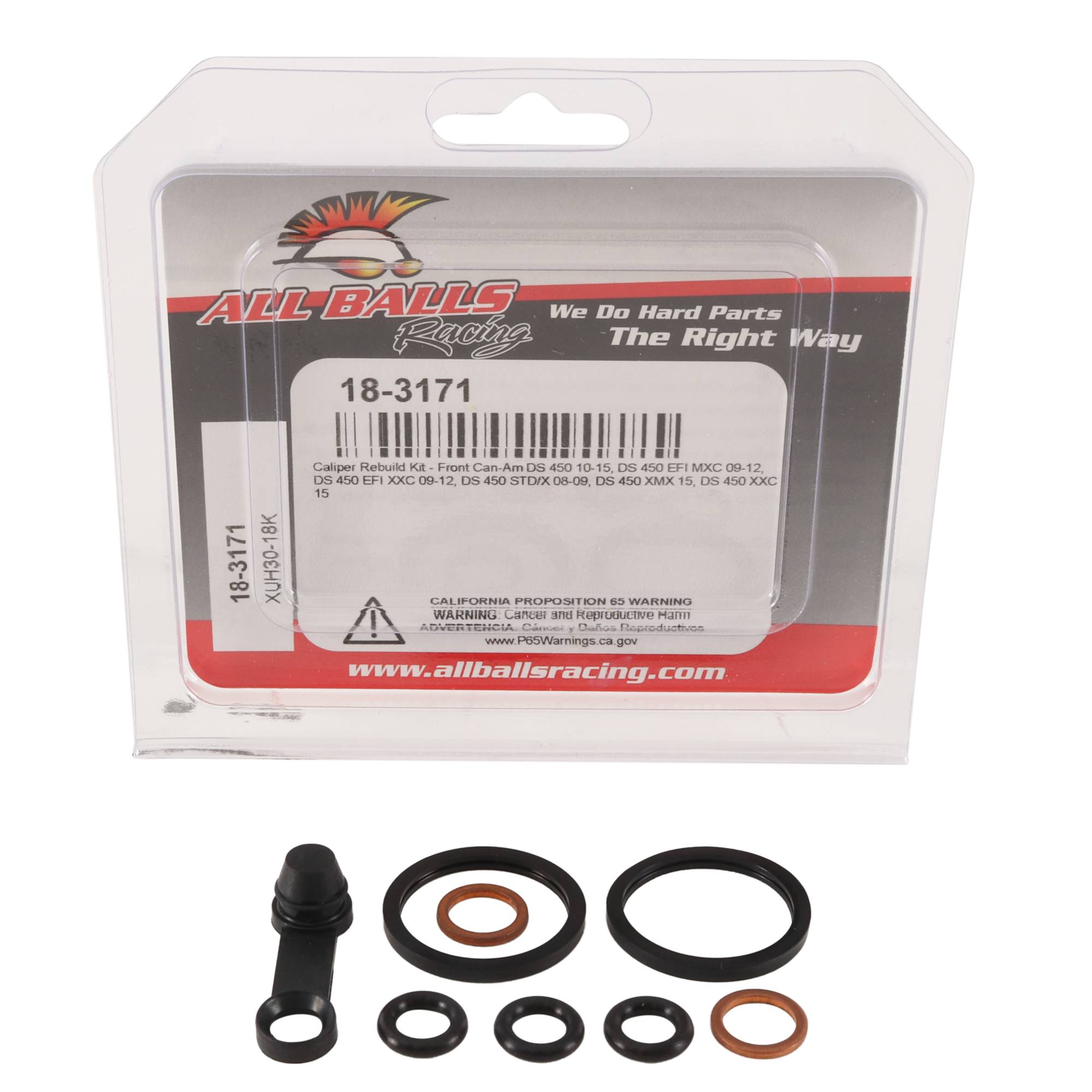 All Balls Front Caliper Rebuild Kit 18-3171 for Can-Am DS 450 10-15