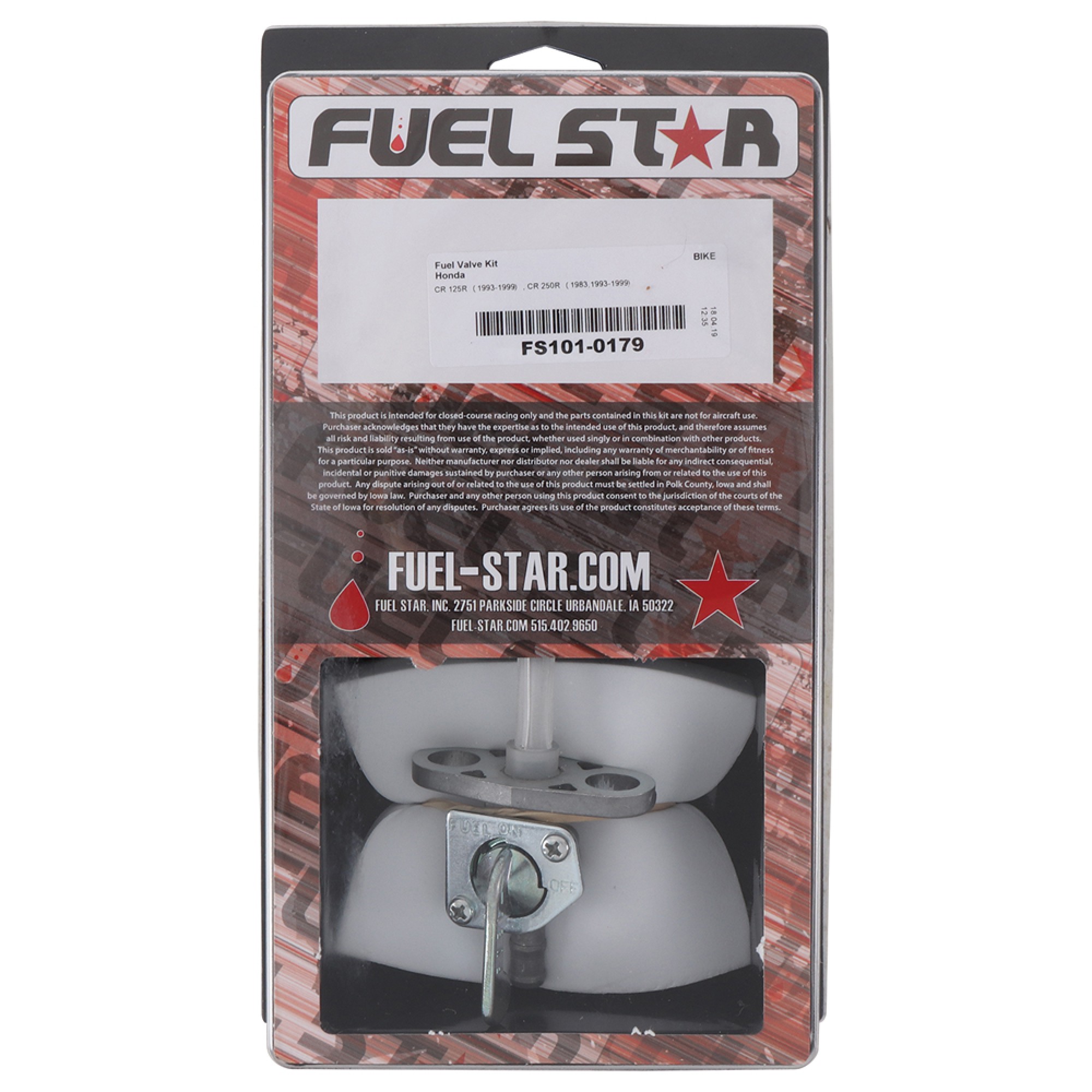 Fuel Star Fuel Valve Kit for Honda CR 125 R (93-99) CR 250 R (83,93-99)