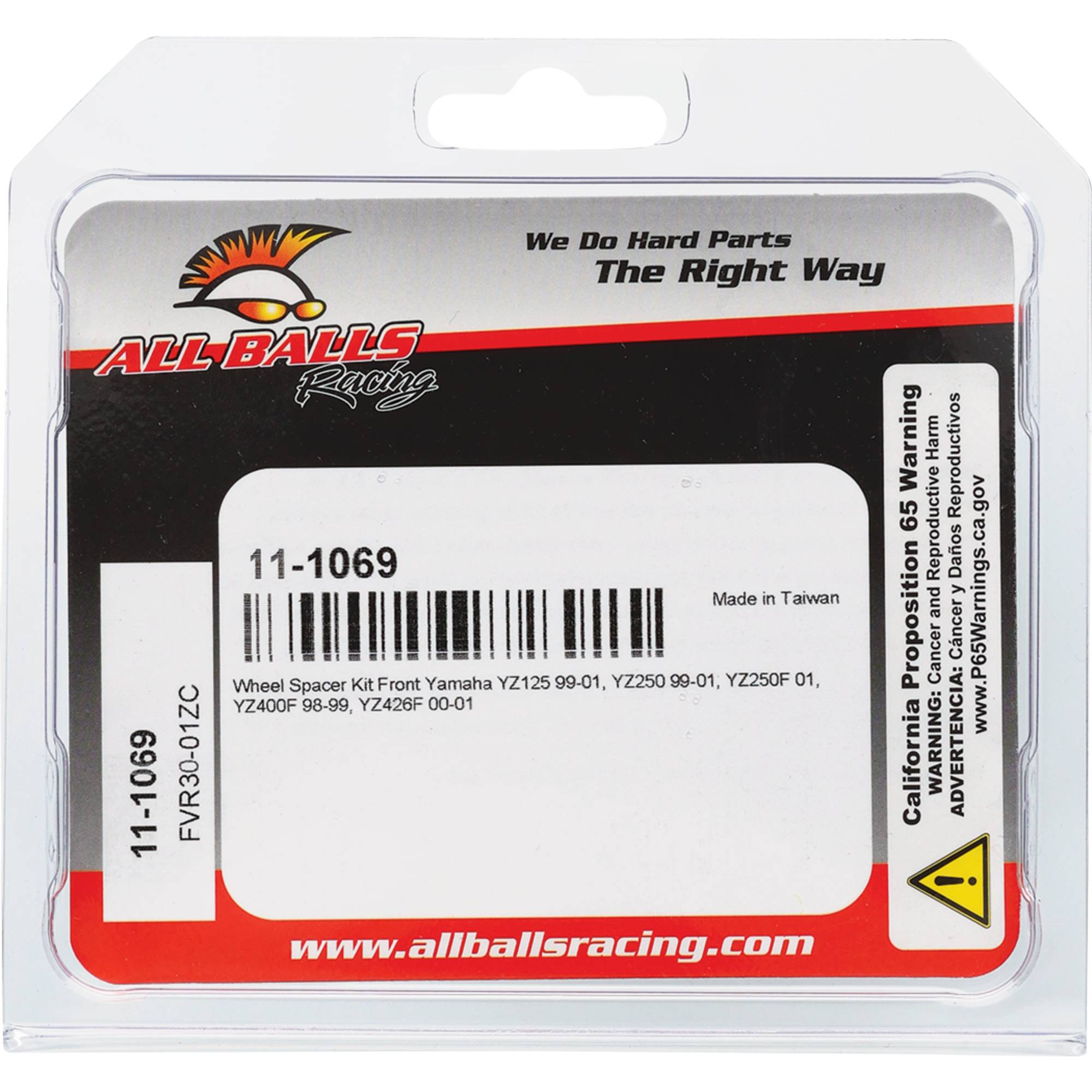 All Balls Front Wheel Spacer Kit 11-1069 for Yamaha YZ125 99-01