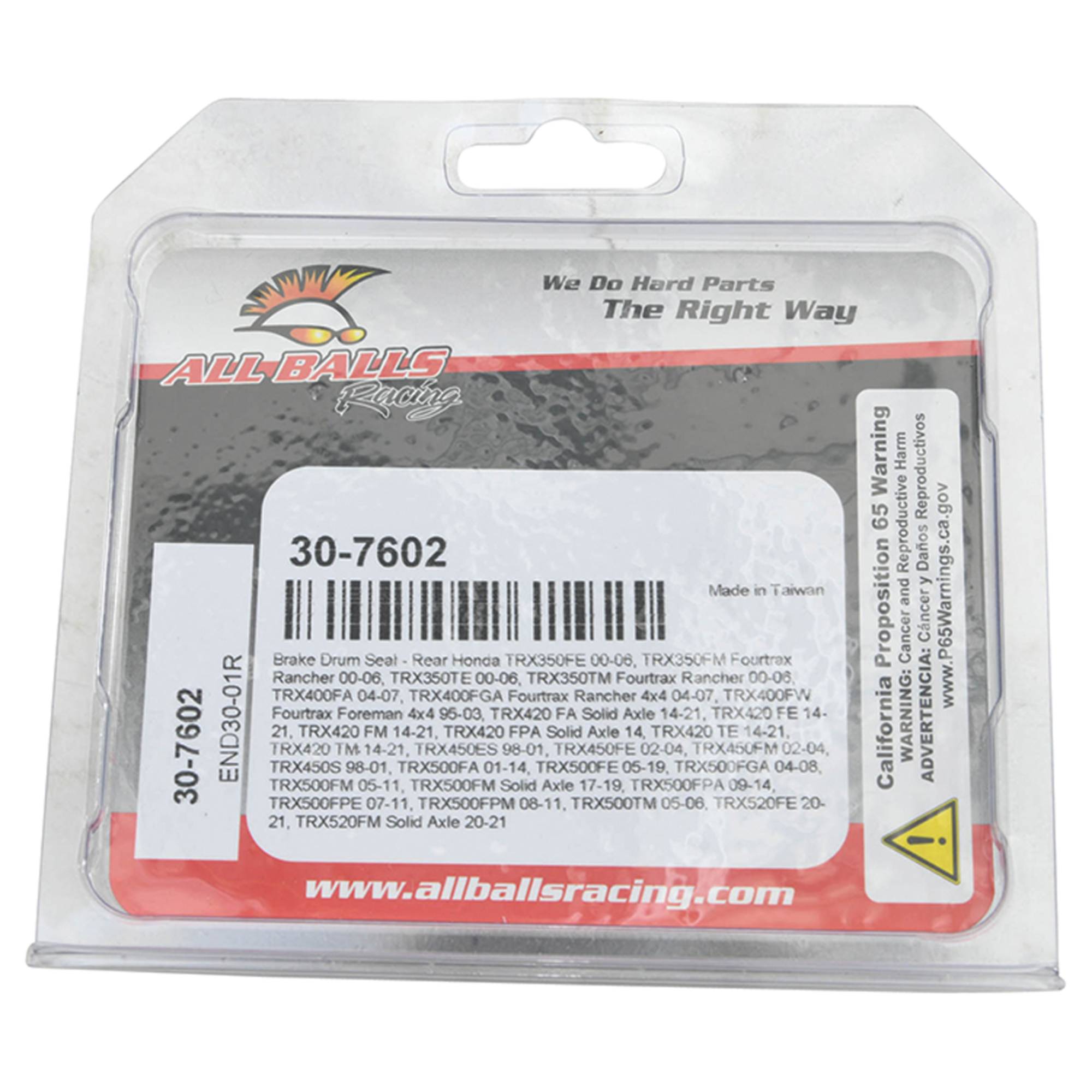 All Balls Brake Drum Seal - Rear for Honda TRX350FE 00-06, 30-7602