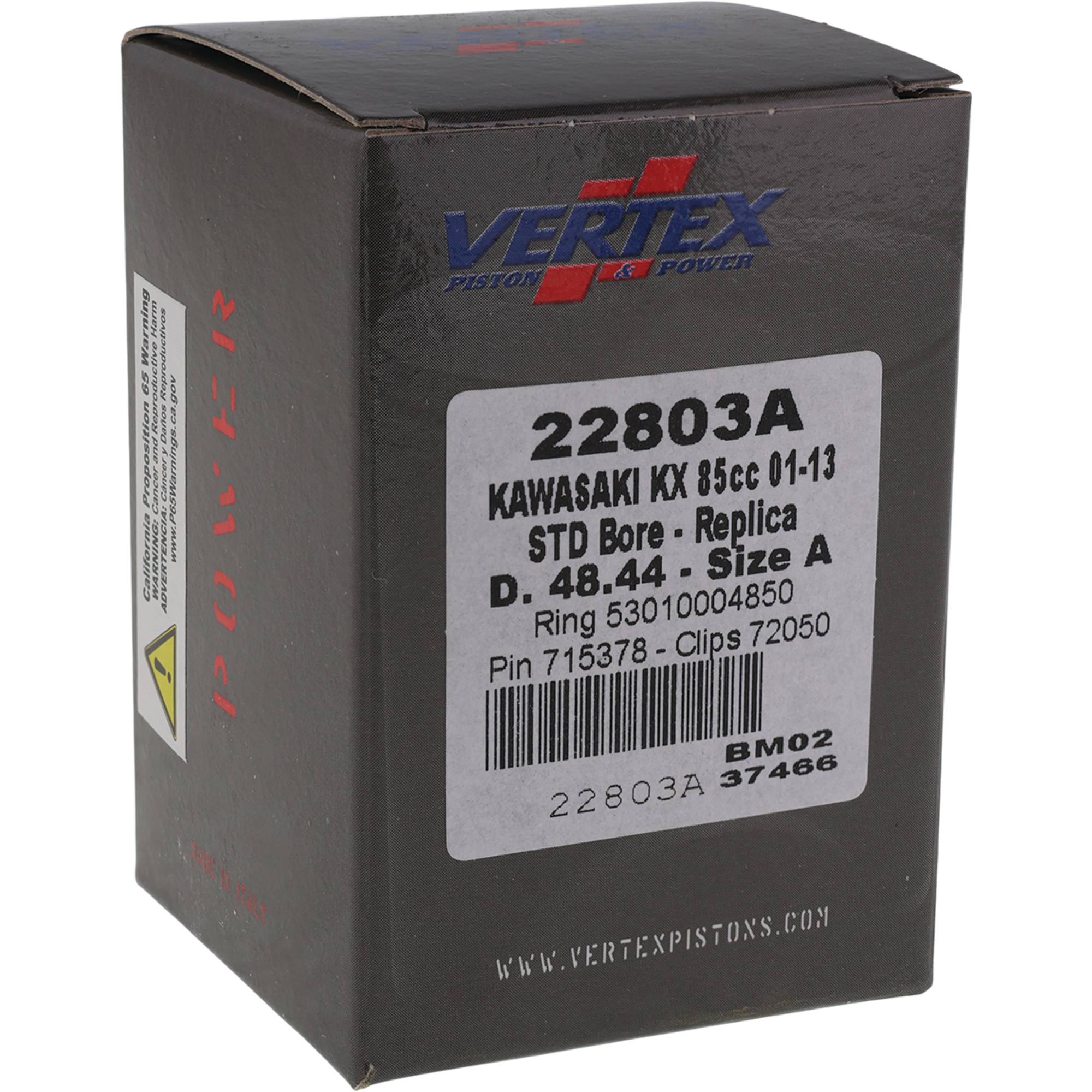 Vertex Replica Piston Kit for Kawasaki KX 85 (01-13)