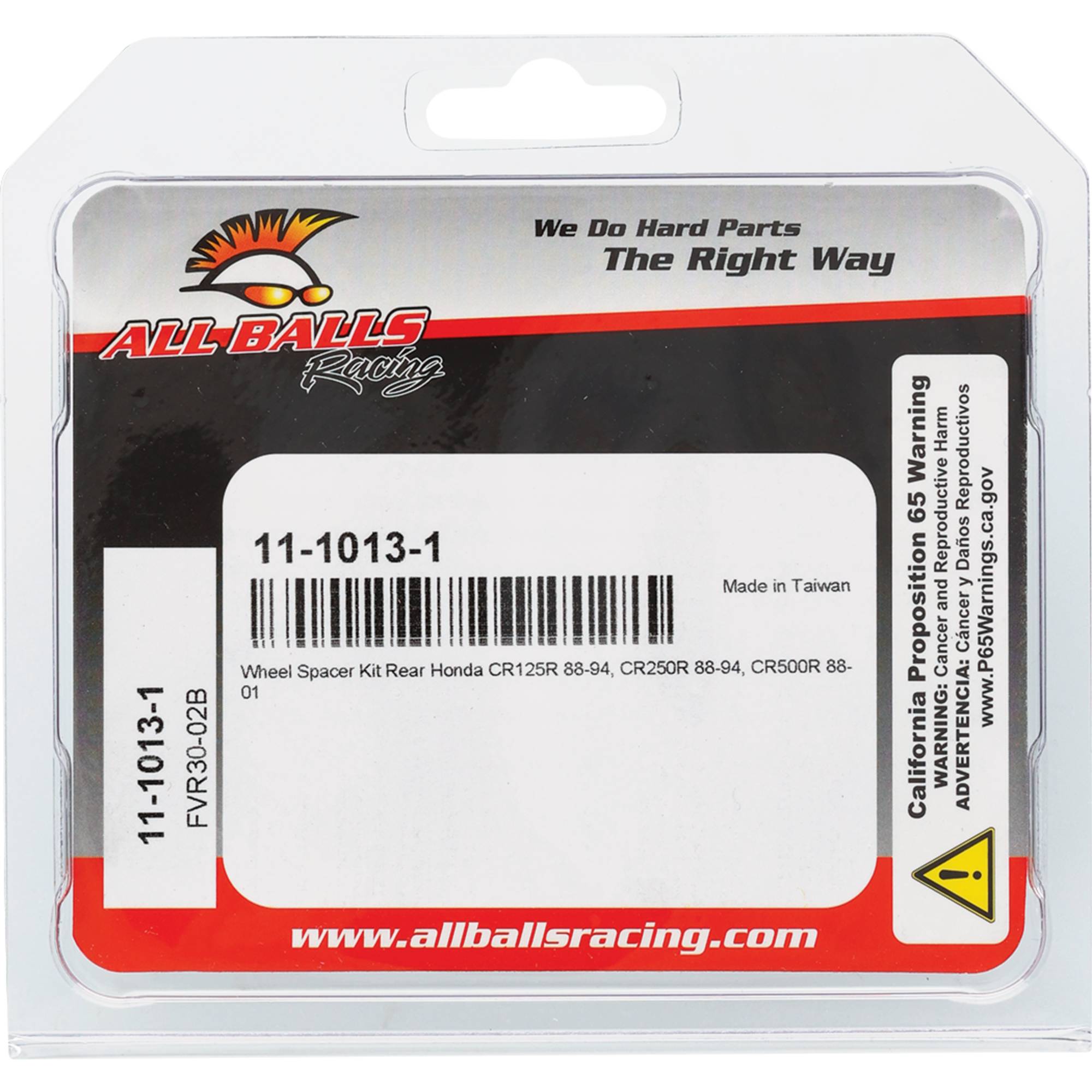 All Balls Rear Wheel Spacer Kit 11-1013-1 for Honda CR 125 R 88-94