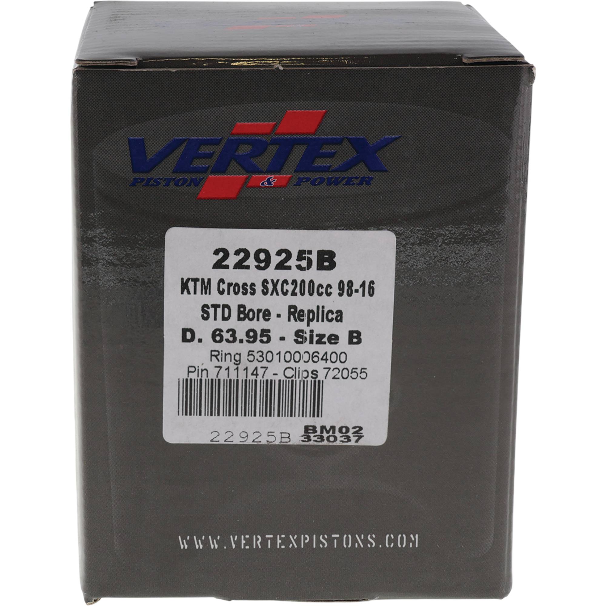 Vertex 63.95mm Standard Replica Piston Kit for Ktm 52330007400II, 22925B