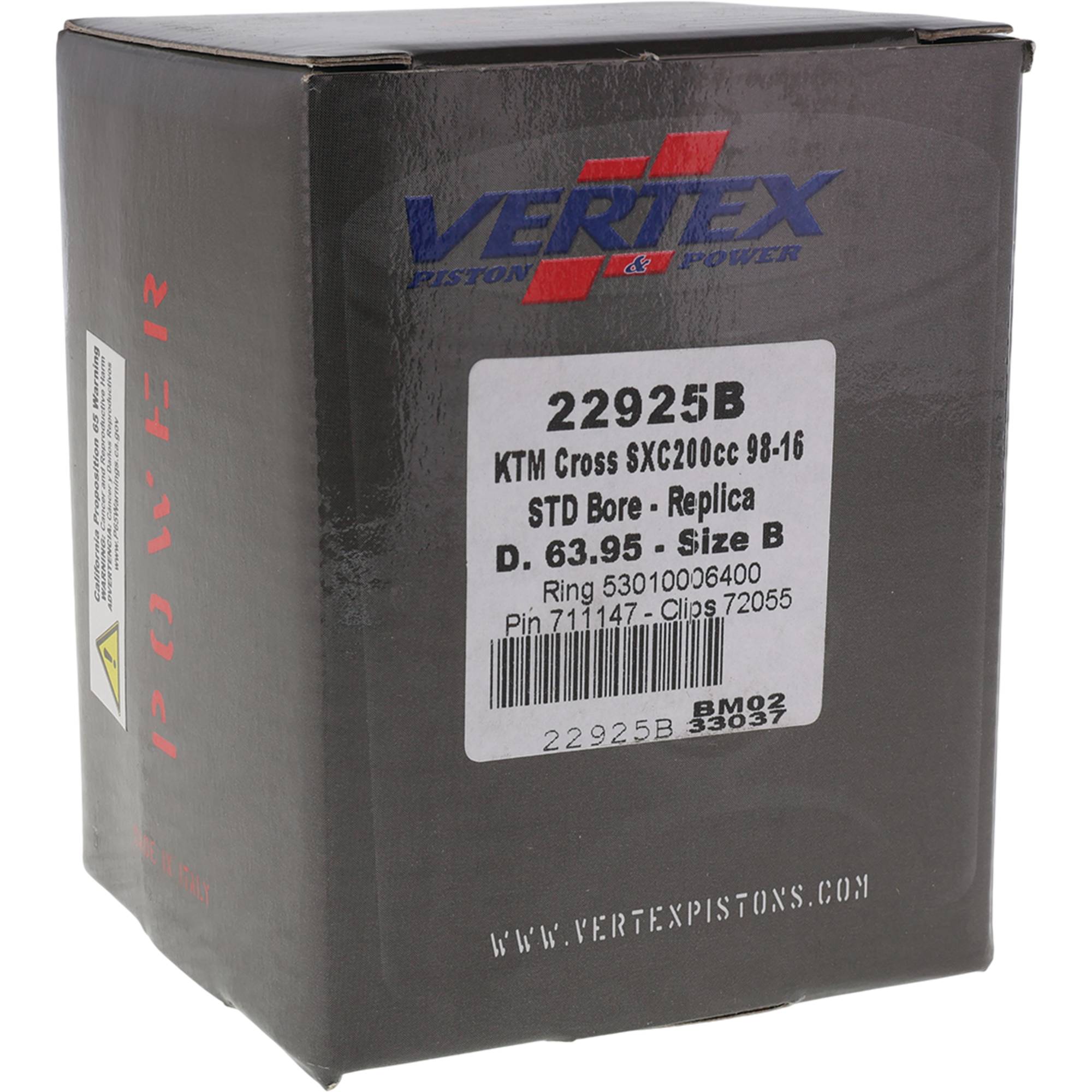 Vertex 63.95mm Standard Replica Piston Kit for Ktm 52330007400II, 22925B