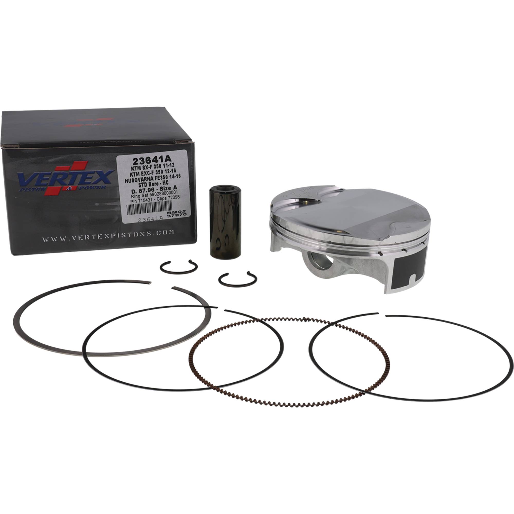 Vertex 87.96mm Standard Bore Replica Piston Kit for Ktm 77530107100II 23641A