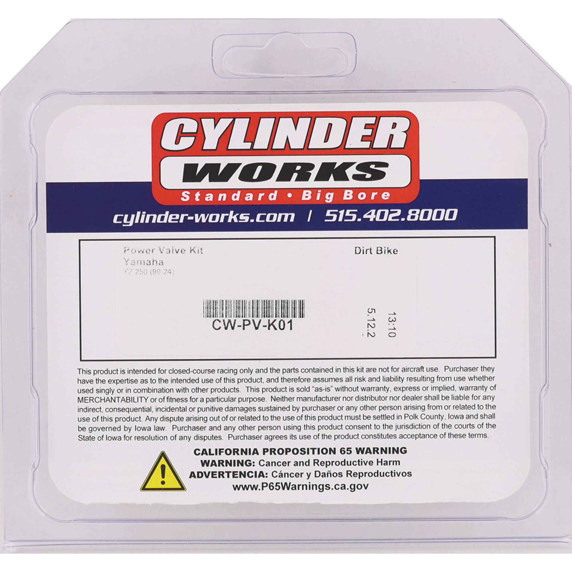 Cylinder Works Power Valve Kit for Yamaha YZ 250 (99-17) CW-PV-K01