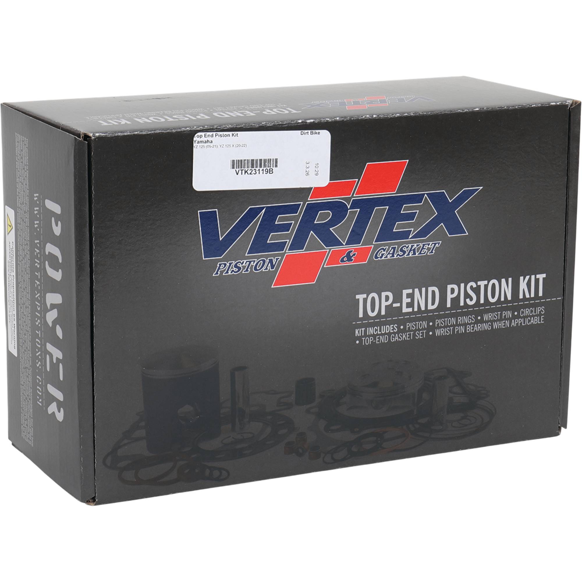Vertex 53.94mm Standard Bore Top End Piston Kit for Yamaha VTK23119B