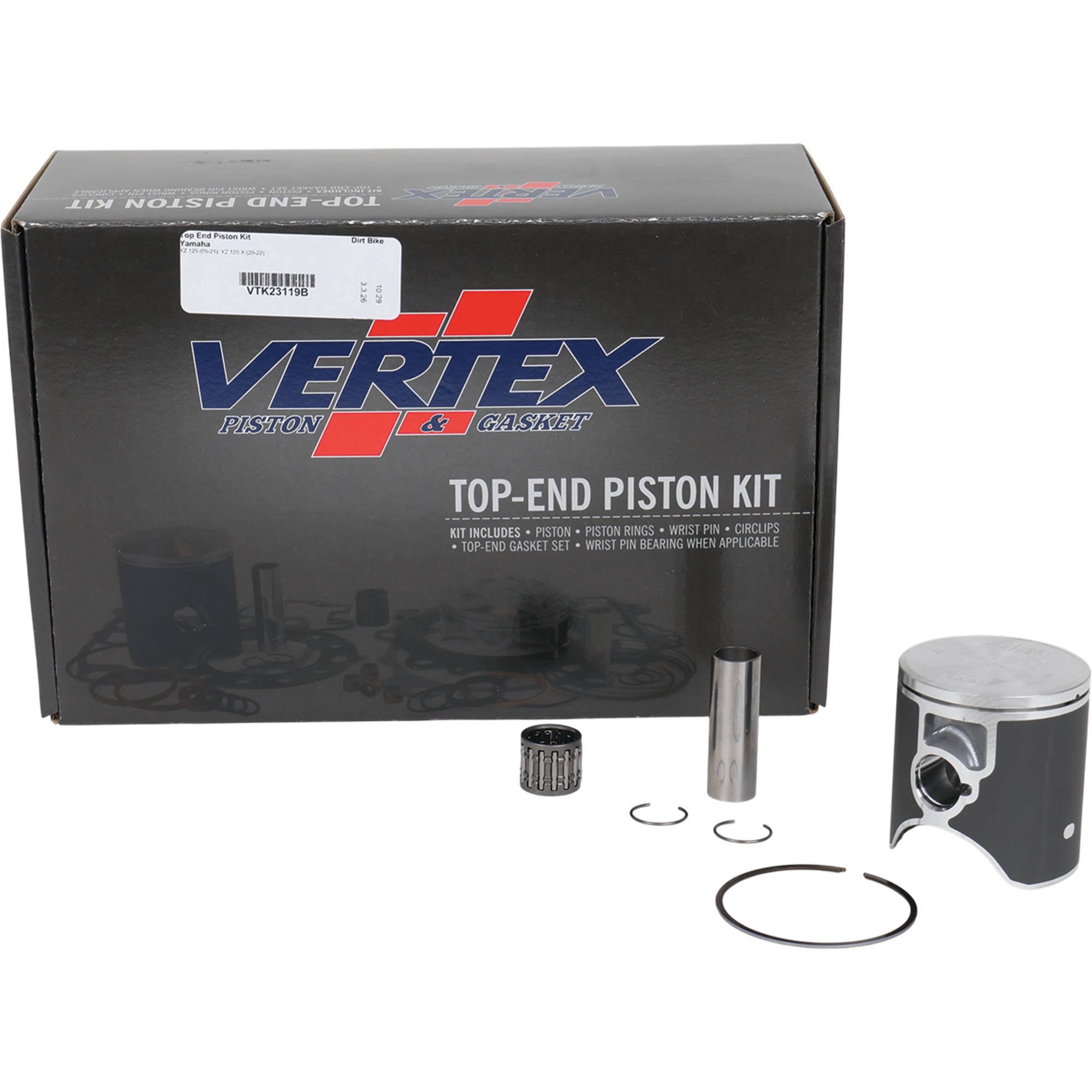 Vertex 53.94mm Standard Bore Top End Piston Kit for Yamaha VTK23119B