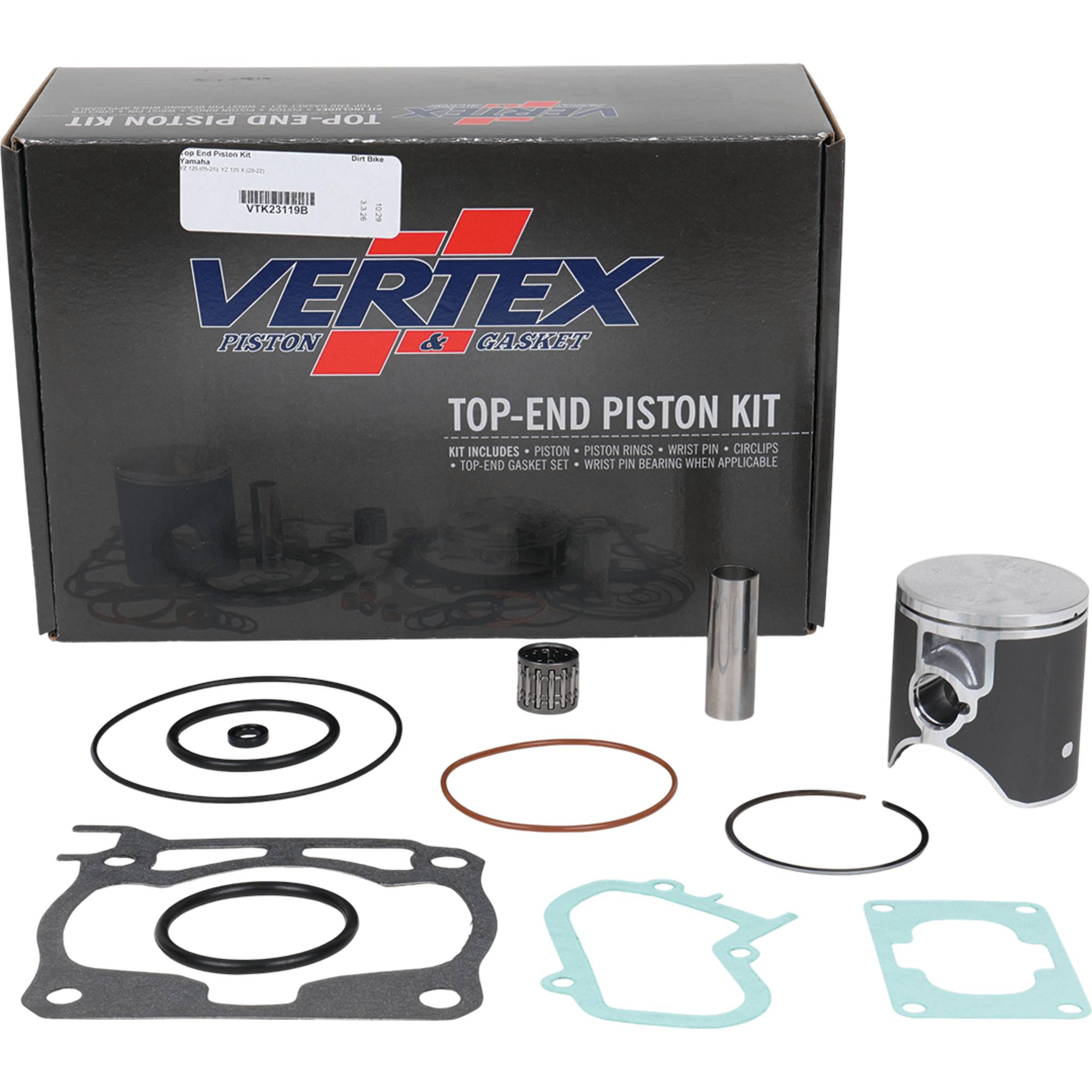 Vertex 53.94mm Standard Bore Top End Piston Kit for Yamaha VTK23119B