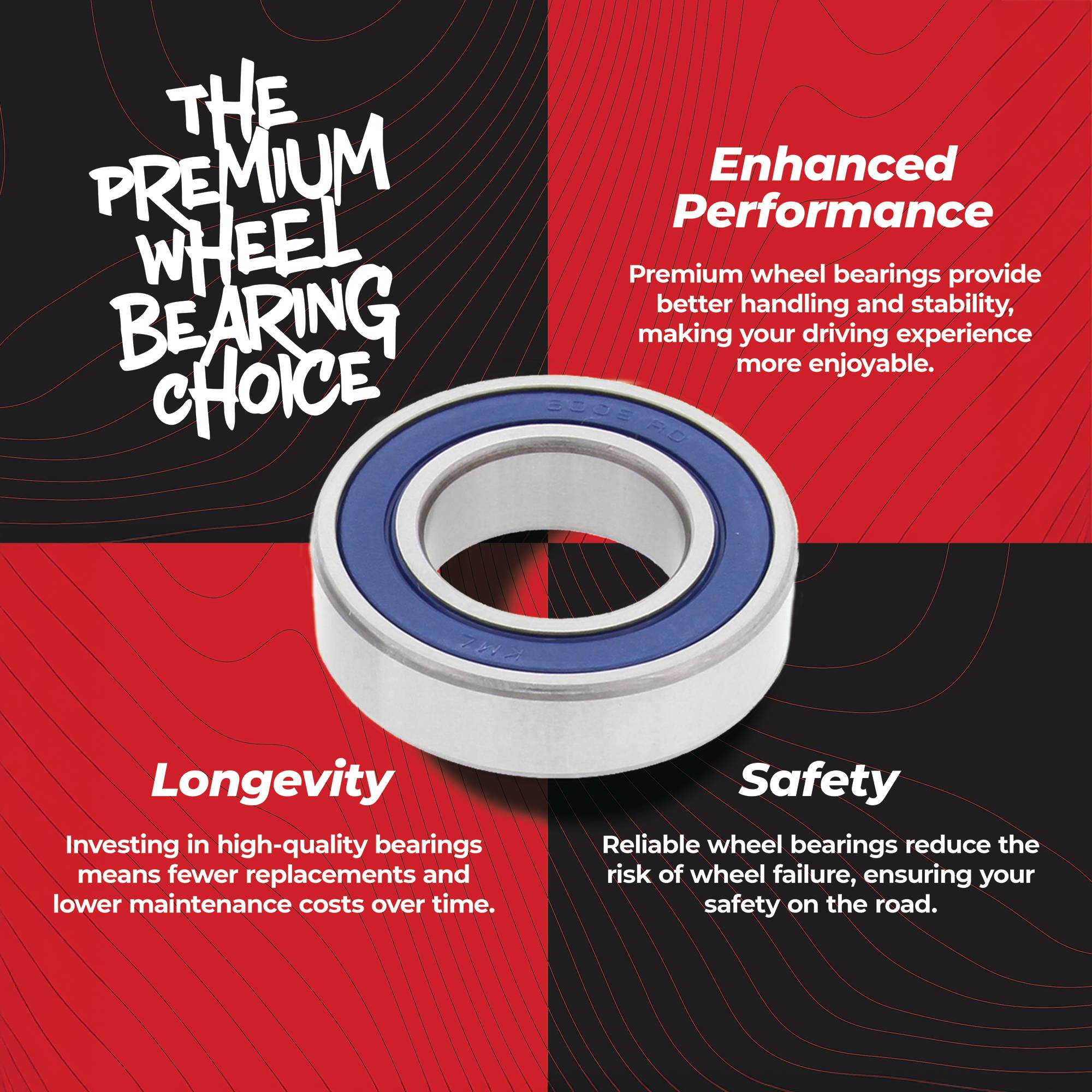 All Balls Wheel Bearing Kit Rear for Honda CBR929RR 00-01 CBR954RR 02-03 25-1657