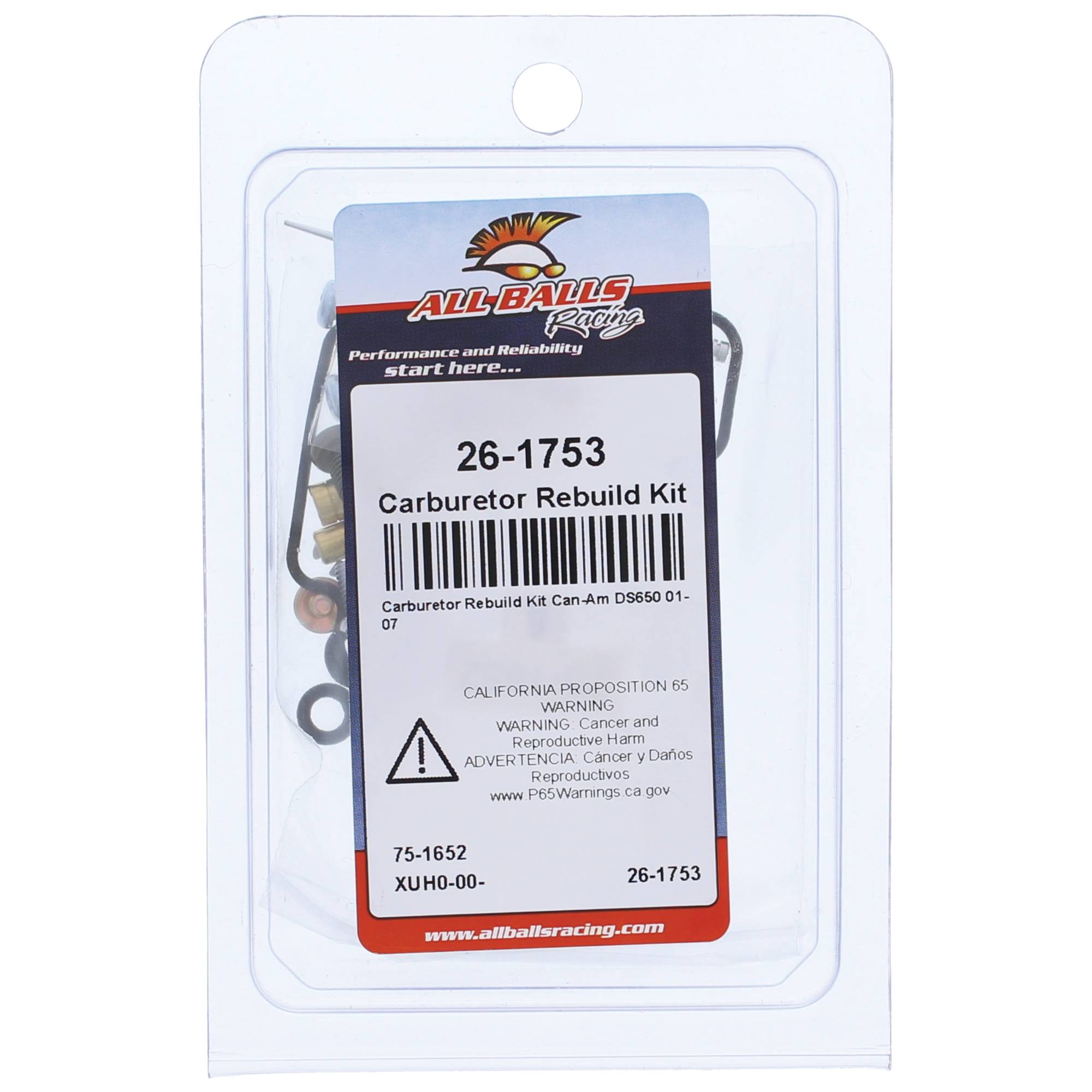 All Balls Carburetor Rebuild Kit 26-1753 for Can-Am DS 650 02 03 04 05 06 07