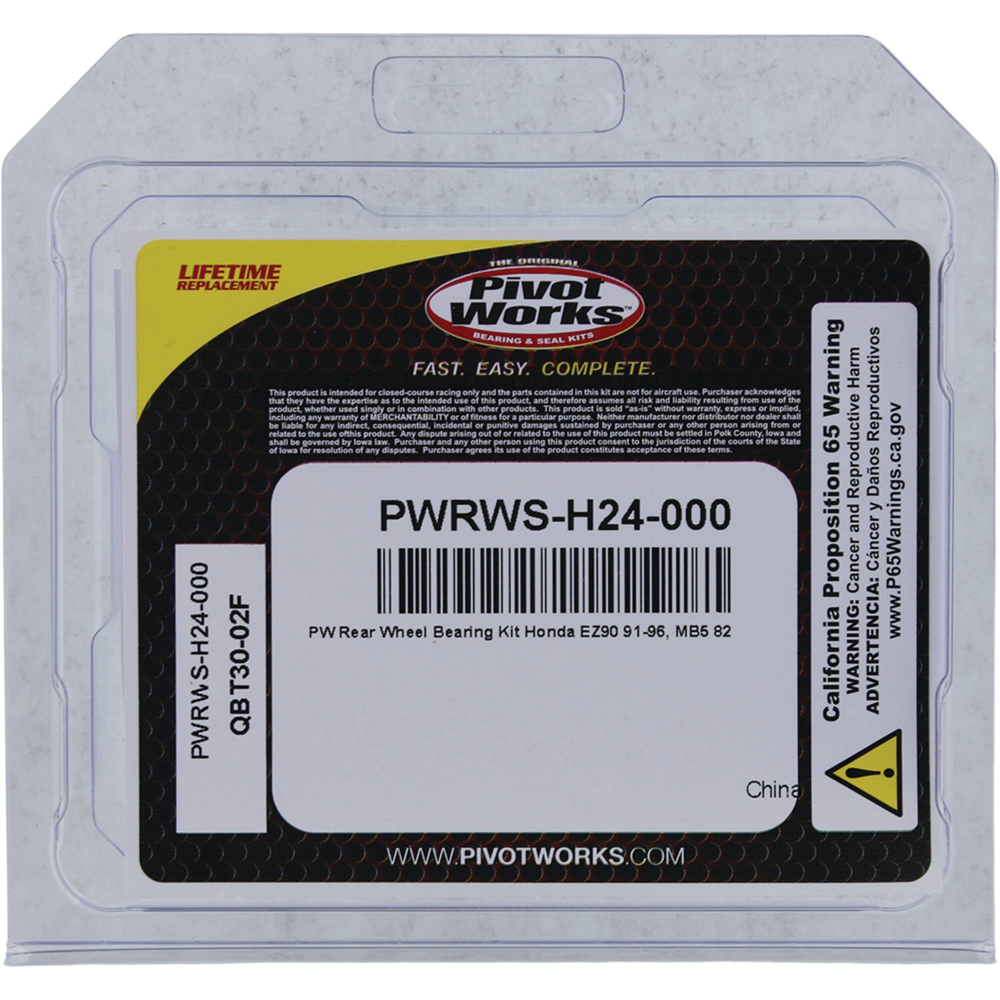 Pivot Works Wheel Bearing Kit PWRWS-H24-000 for Honda EZ 90 Cub 91-96