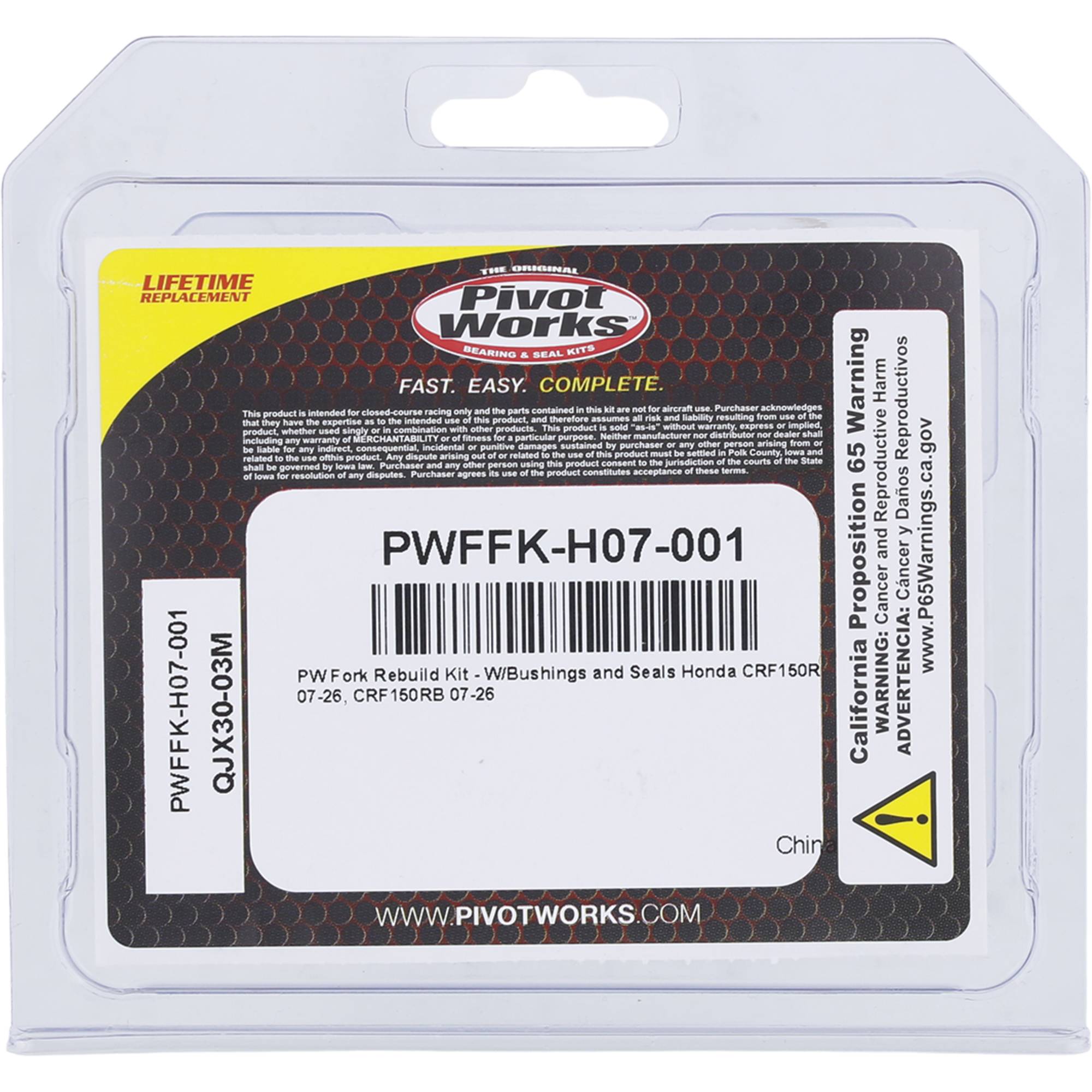 Pivot Works Fork Rebuild Kit PWFFK-H07-001 for Honda CRF 150 R 2007-2017