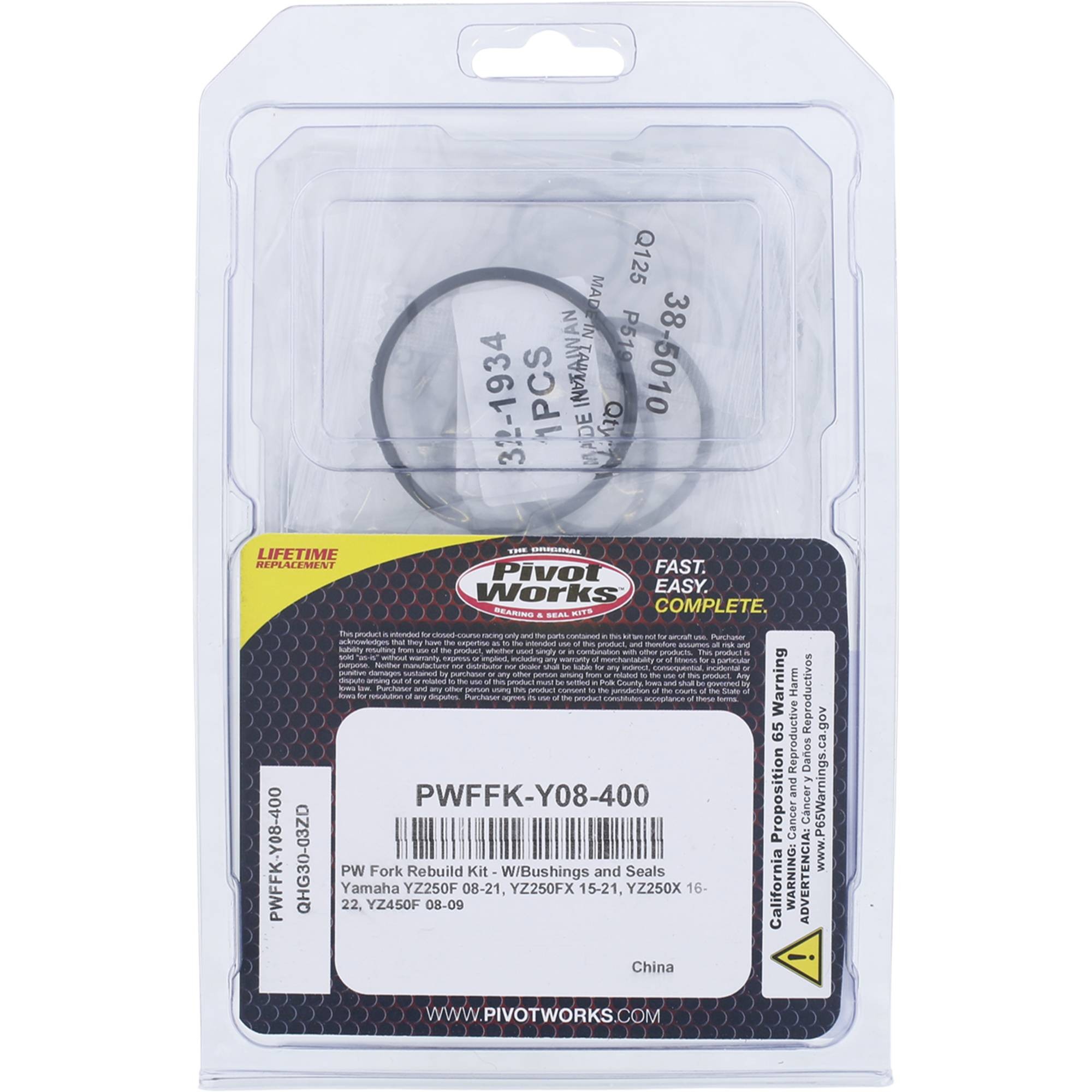 Pivot Works Fork Rebuild Kit PWFFK-Y08-400 for Yamaha YZ250F 2008-2018