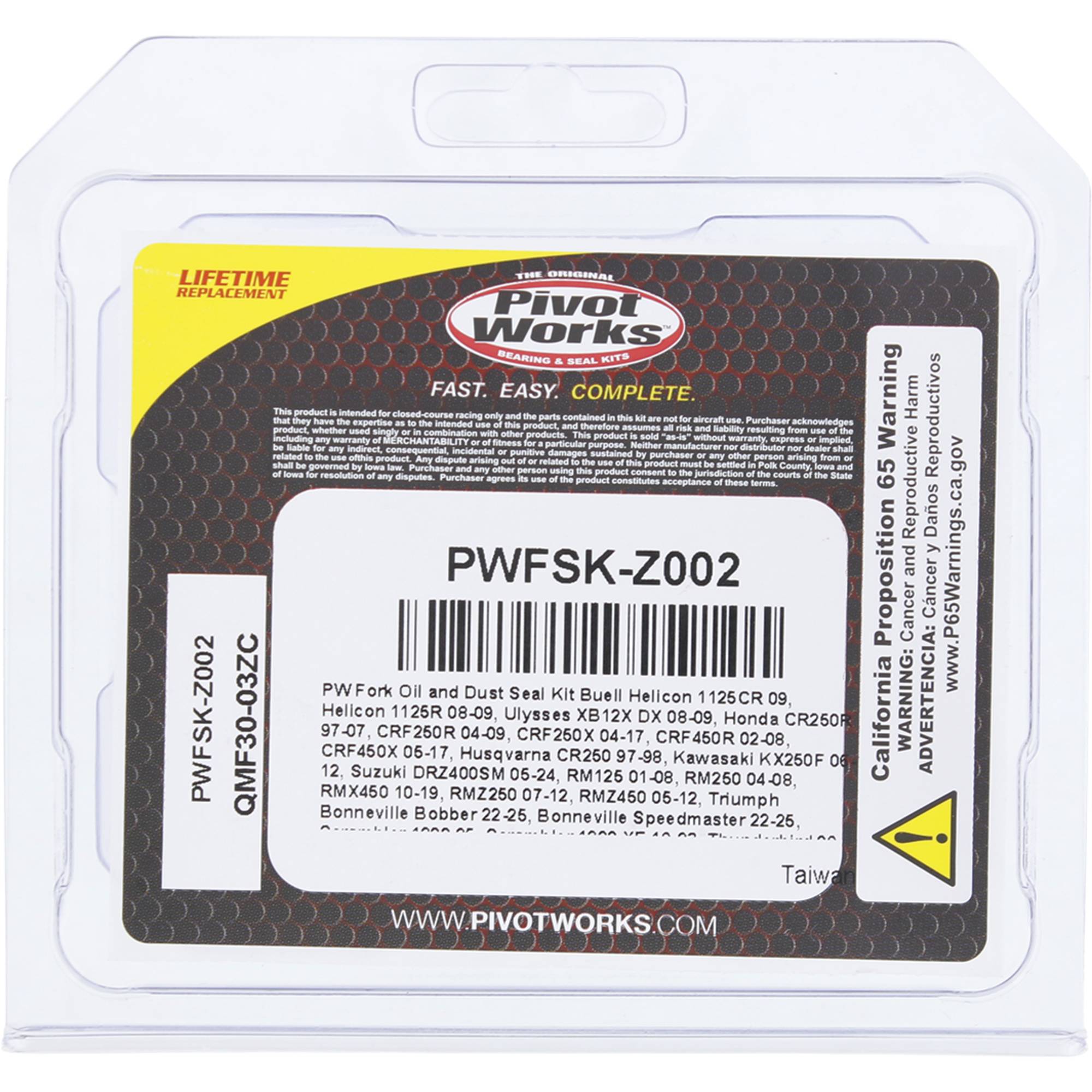 Honda Suzuki Fork Seal Kit 1997 - 2007 Honda CR 250R BIKE, 840125