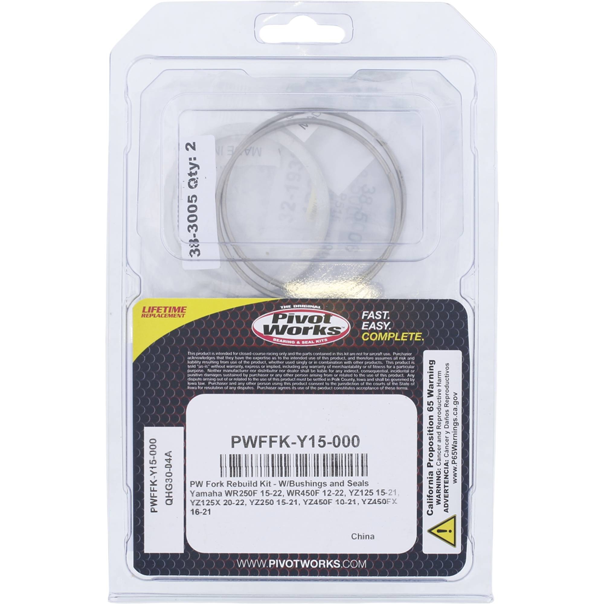 Pivot Works Fork Rebuild Kit PWFFK-Y15-000 for Yamaha WR250F 2015-2018