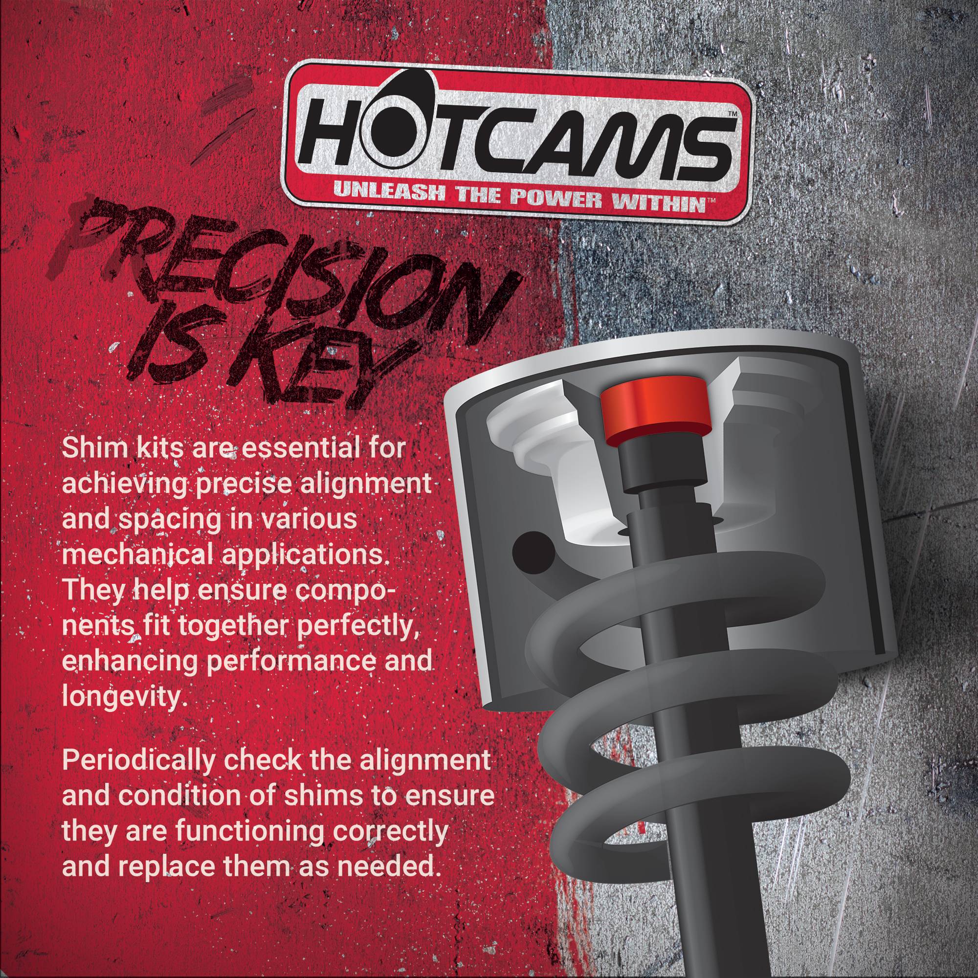 Hot Cams Complete Shim Kit for Arctic Cat DVX 400 04-08, 68-2072