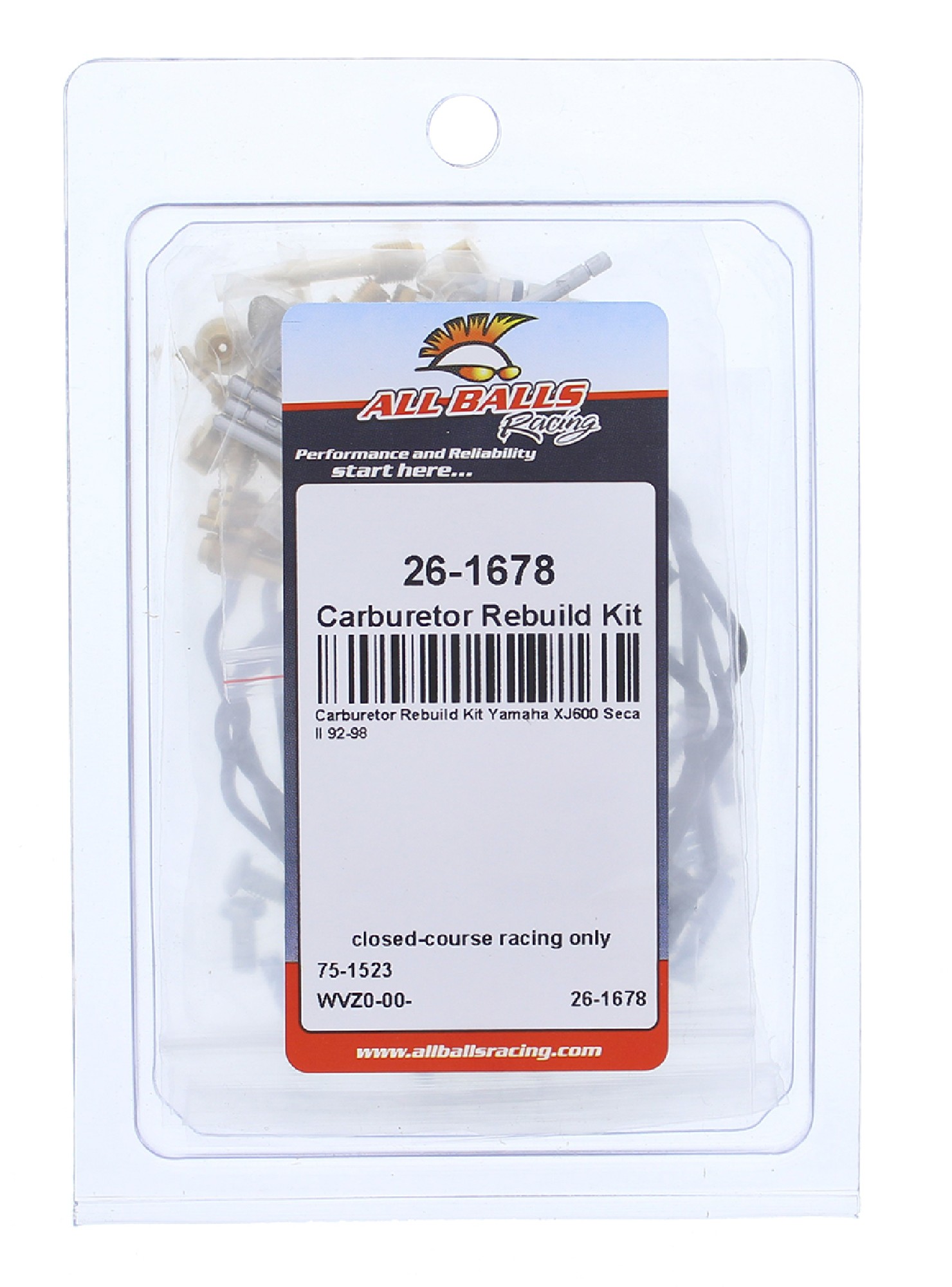 All Balls Carburetor Rebuild Kit 26-1678 for Yamaha XJ600 Seca II 92-98