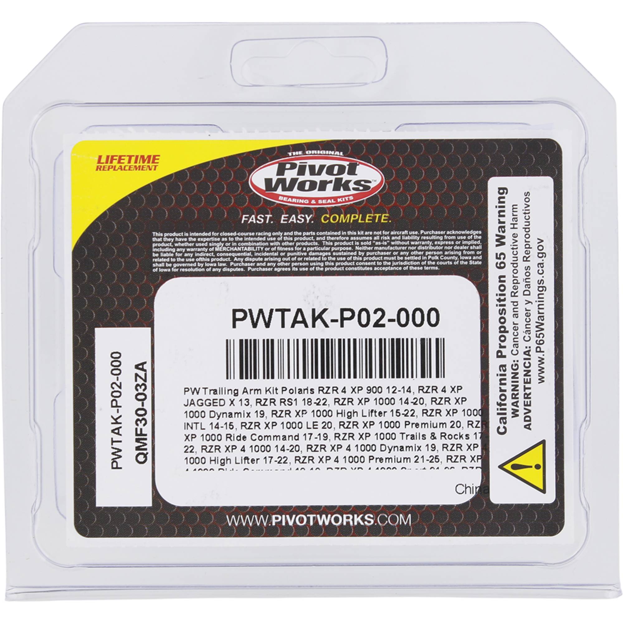 Pivot Works A-Arm Kit PWTAK-P02-000 for Polaris RZR XP 1000 2014-2015