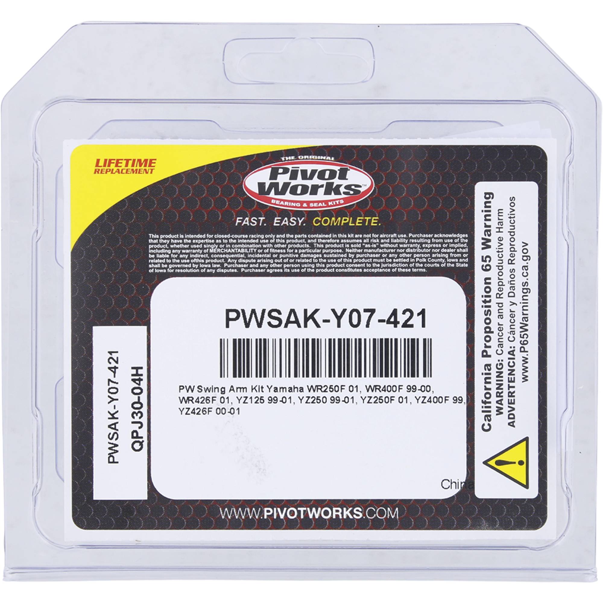 Pivot Works Swing Arm Kit PWSAK-Y07-421 for Yamaha WR250F 2001