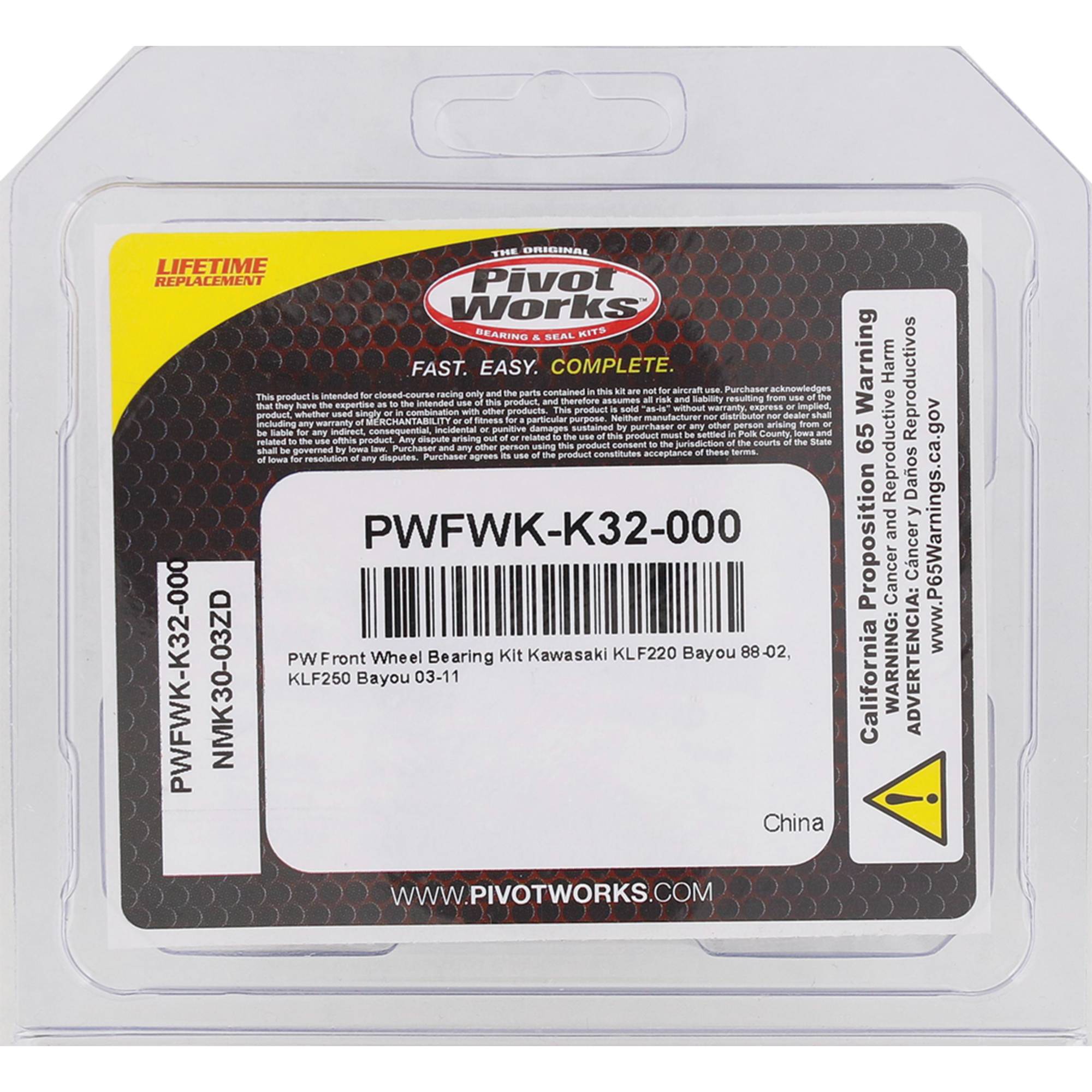 Pivot Works Wheel Bearing Kit PWFWK-K32-000 for Kawasaki KLF 220 A Bayou
