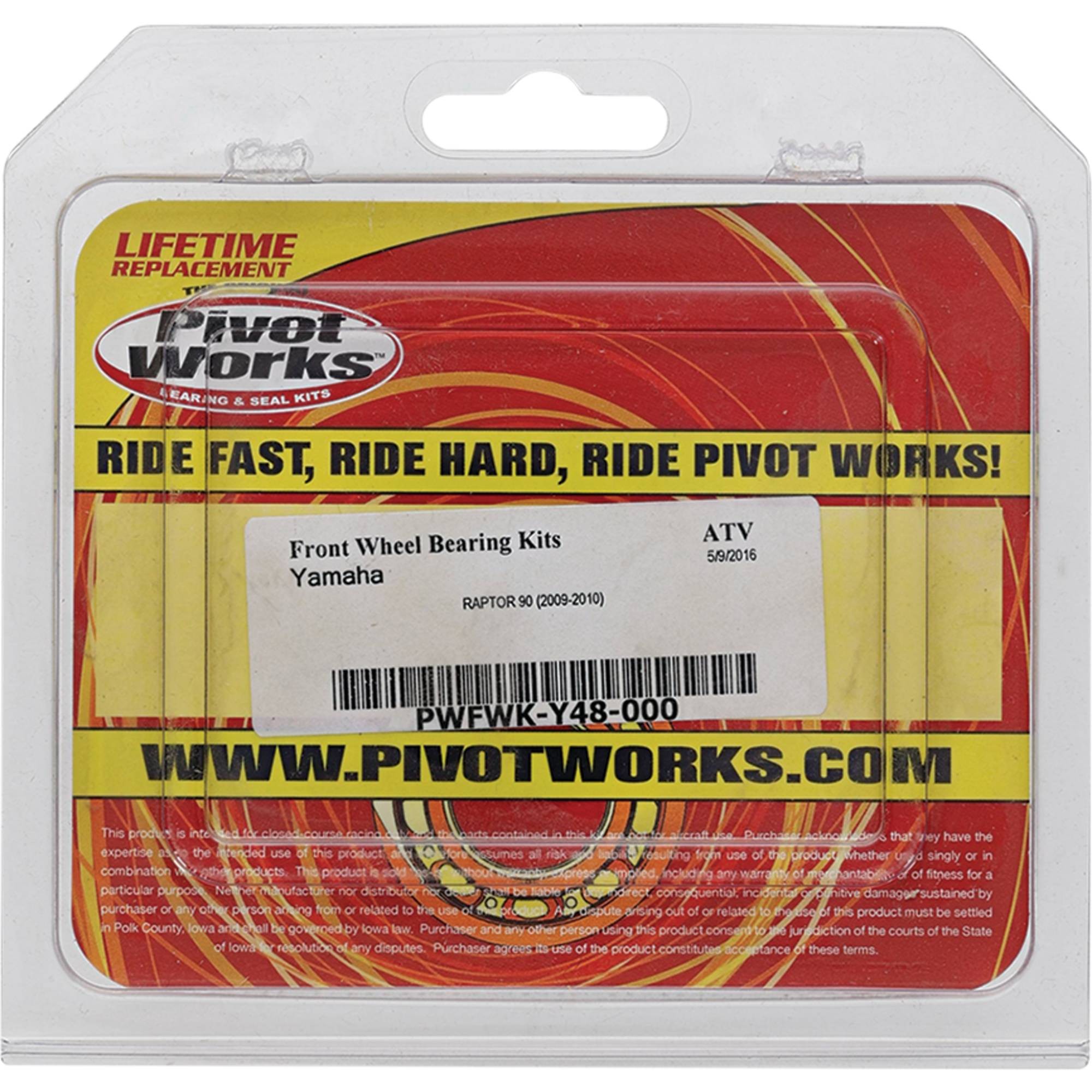 Pivot Works Wheel Bearing Kit PWFWK-Y48-000 for Yamaha YFM90 Raptor 09-13