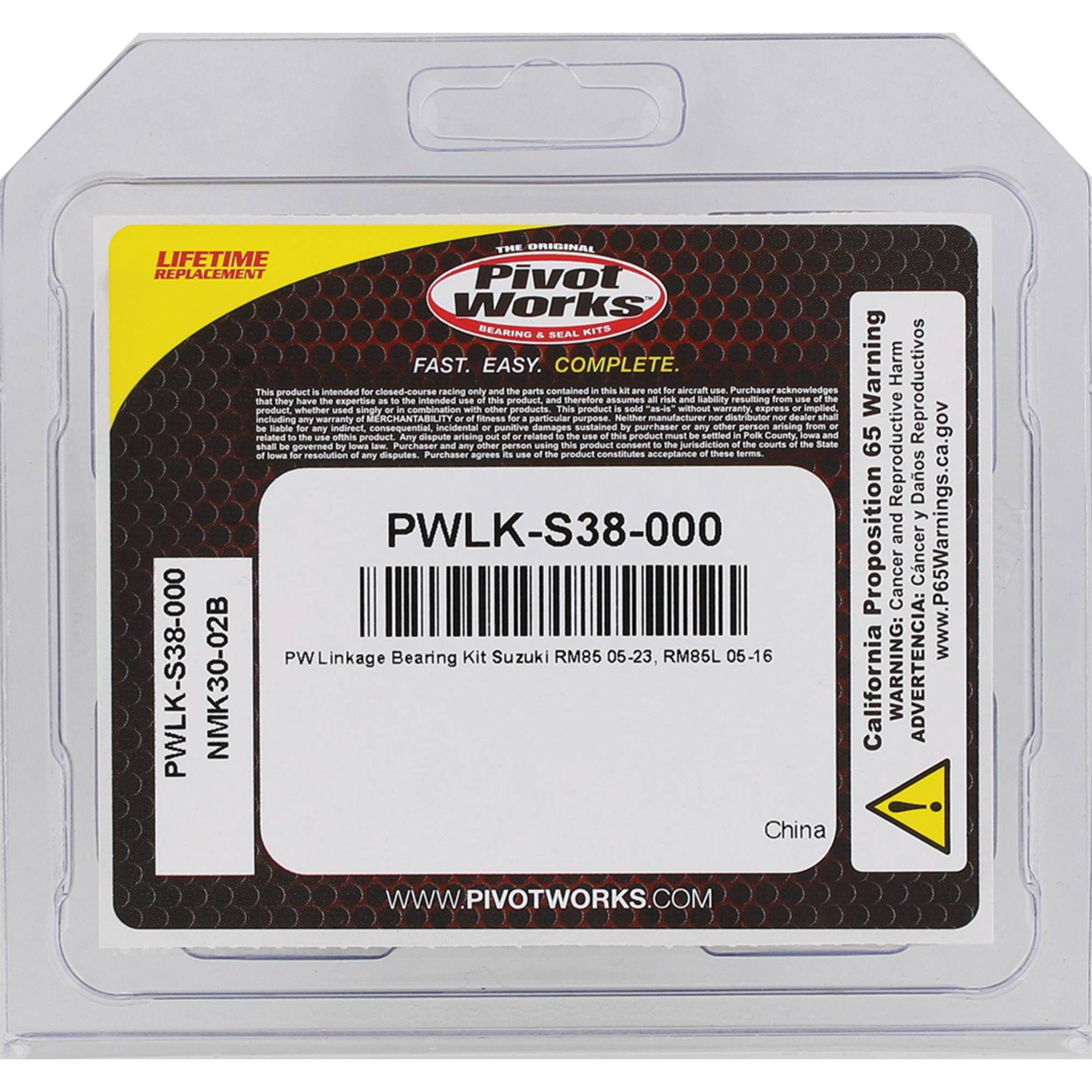 Pivot Works Linkage Rebuild Kit PWLK-S38-000 for Suzuki RM 85 2005-2016