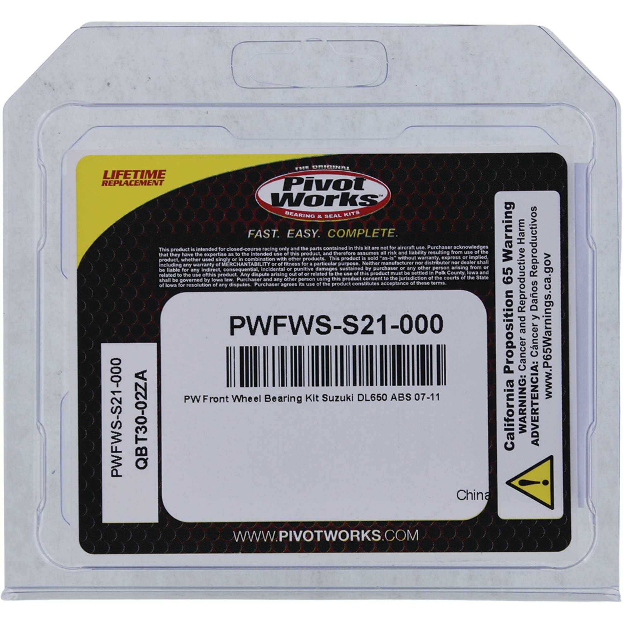 Pivot Works Wheel Bearing Kit PWFWS-S21-000 for Suzuki DL 650 A V-Strom ABS