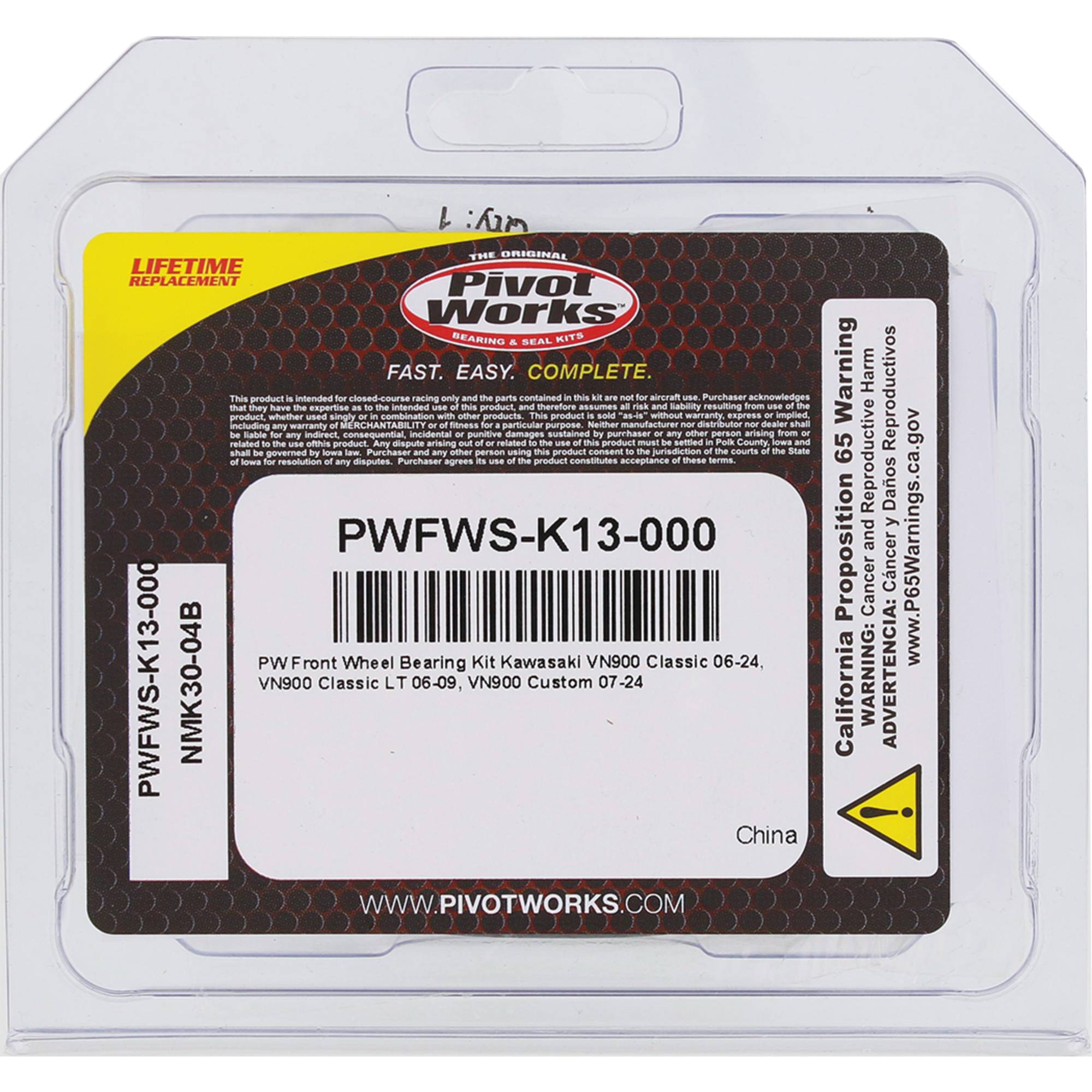 Pivot Works Wheel Bearing Kit PWFWS-K13-000 for Kawasaki VN 900 B Classic 06-17