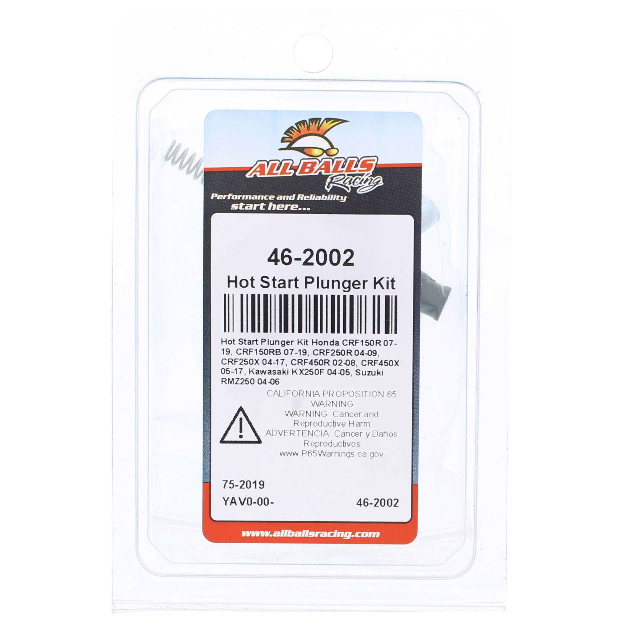 All Balls Hot Start Plunger Kit (46-2002) for Honda CRF450X 05-17, CRF450R 02-08