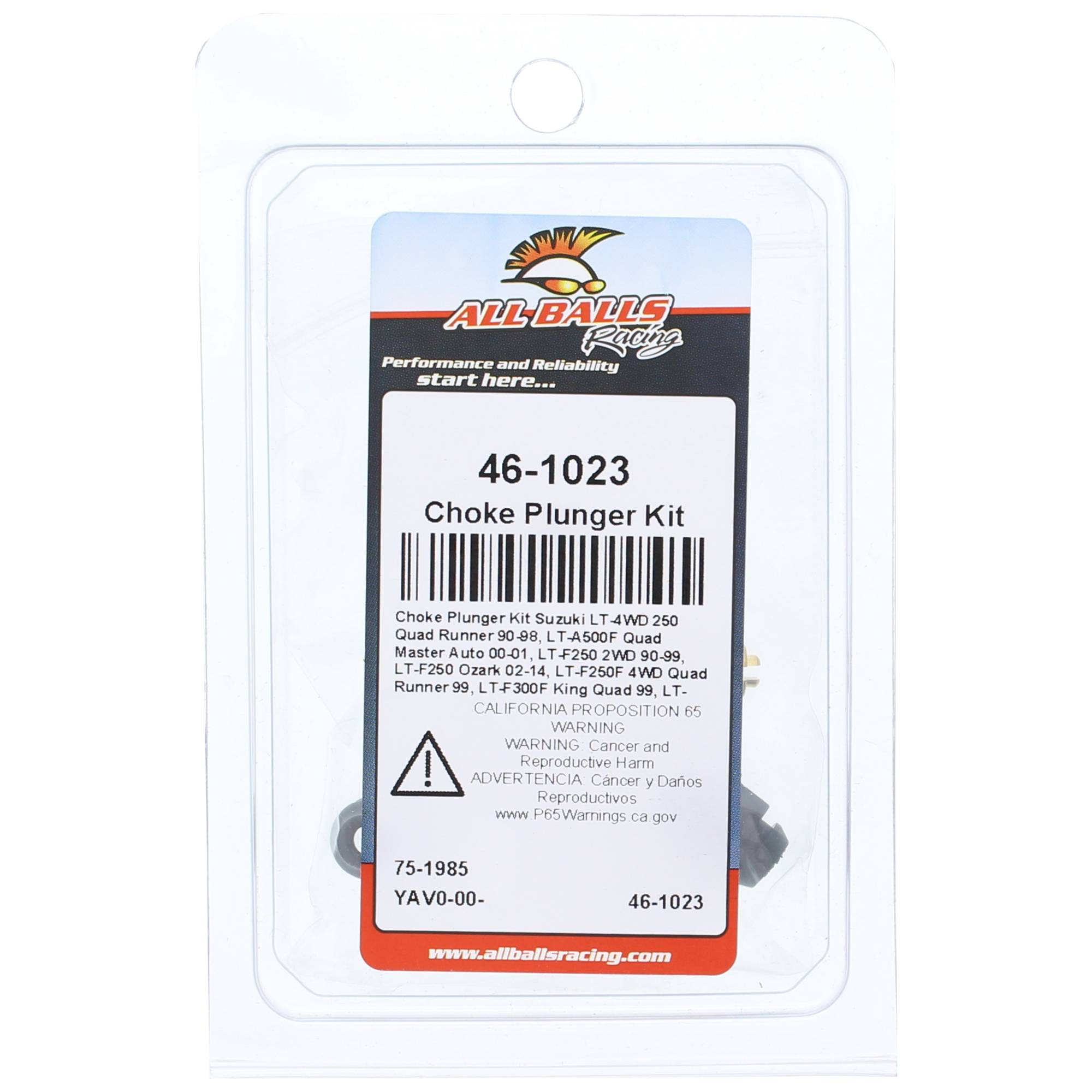 All Balls Choke Plunger Kit (46-1023) for Suzuki LT-4WD 250 Quad Runner 90-98