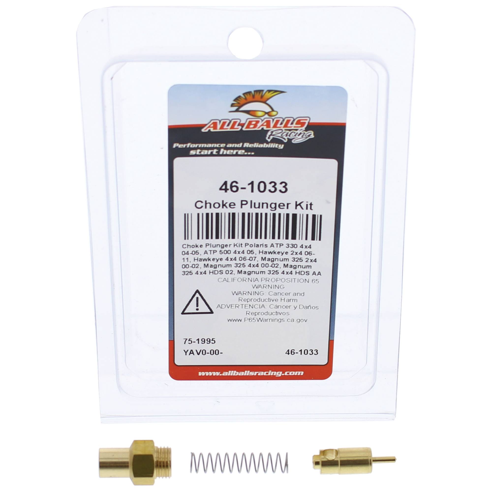 All Balls Choke Plunger Kit (46-1033) for Polaris Sportsman 400 4x4 AA AE AG 04