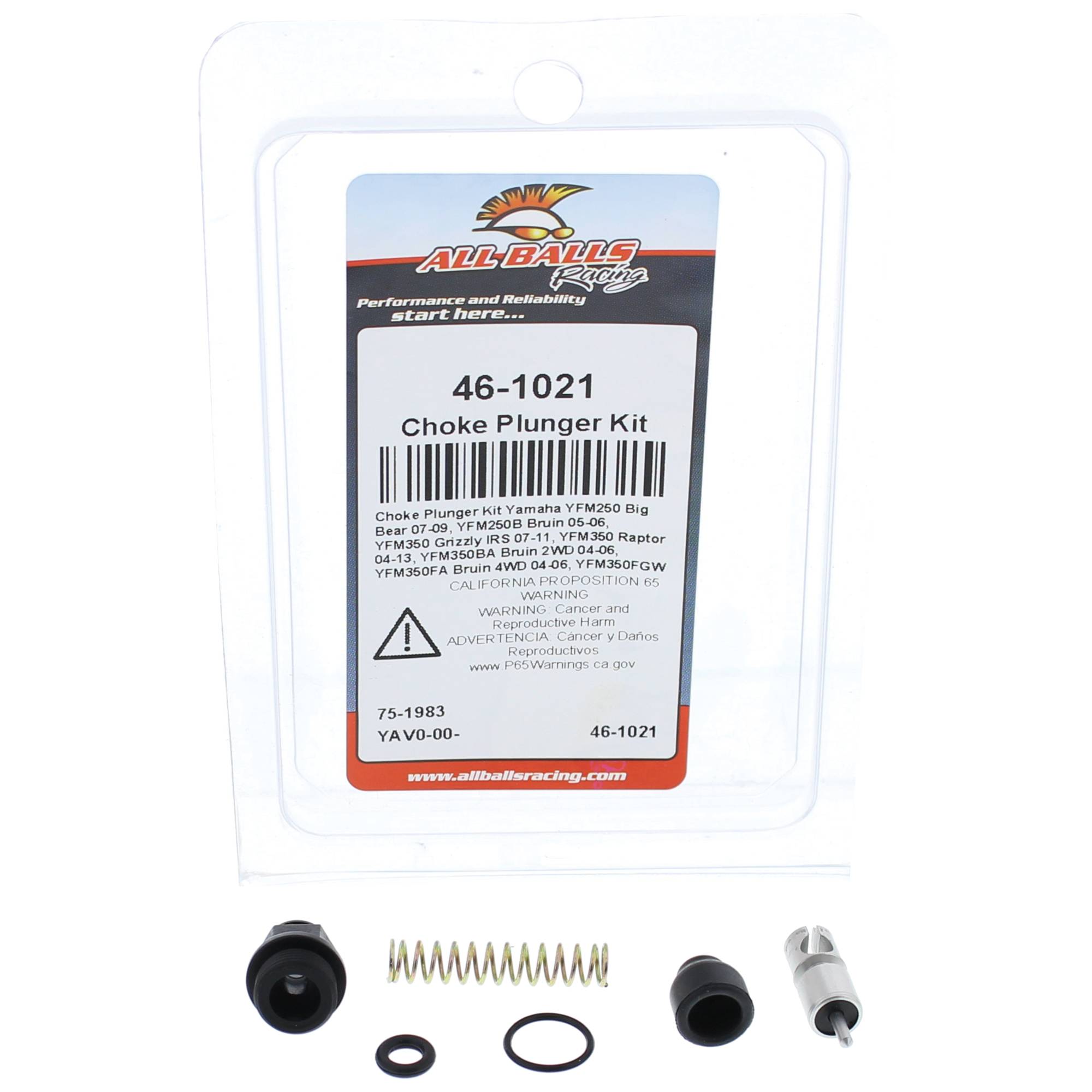 All Balls Choke Plunger Kit (46-1021) for Yamaha YFM450 Grizzly EPS 11 12 13 14