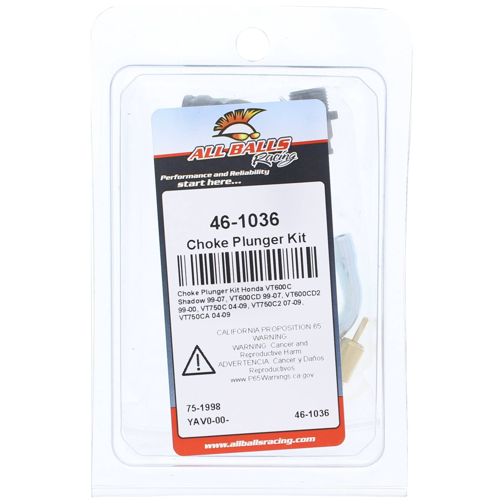 All Balls Choke Plunger Kit (46-1036) for Honda VT750C 04-09, VT750C2 07-09