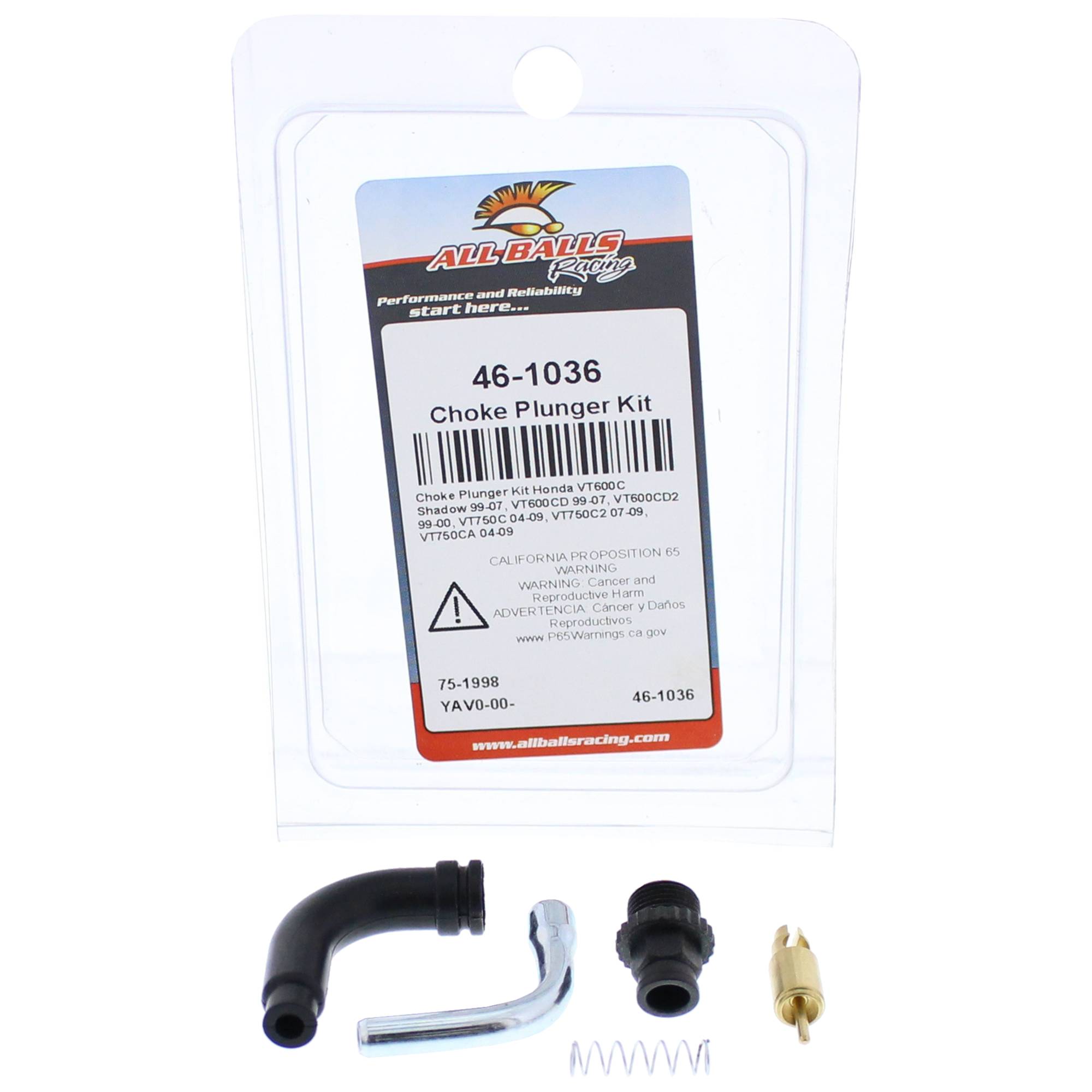 All Balls Choke Plunger Kit (46-1036) for Honda VT600CD 99-07, VT750CA 04-09